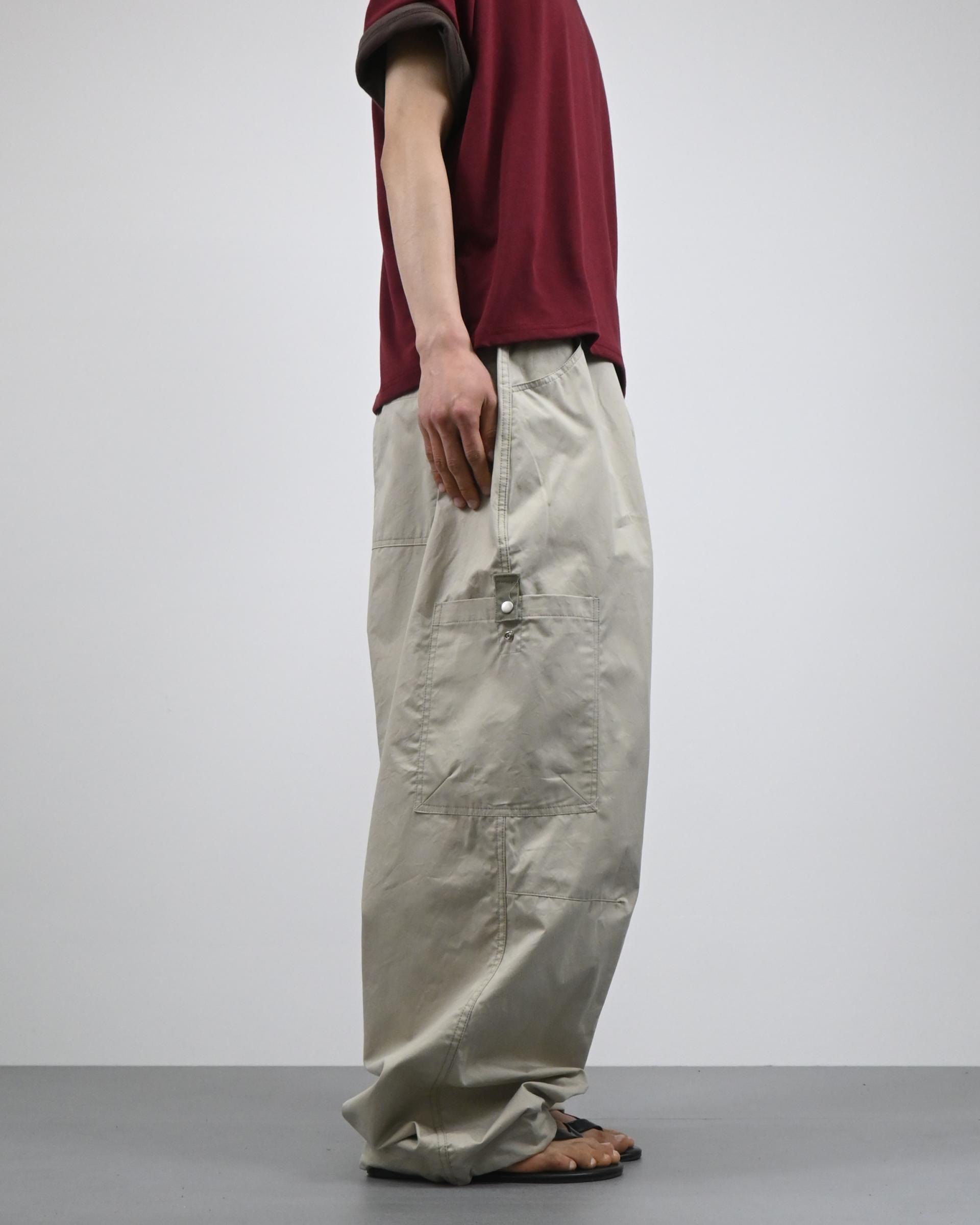matte snap cargo cotton balloon pants