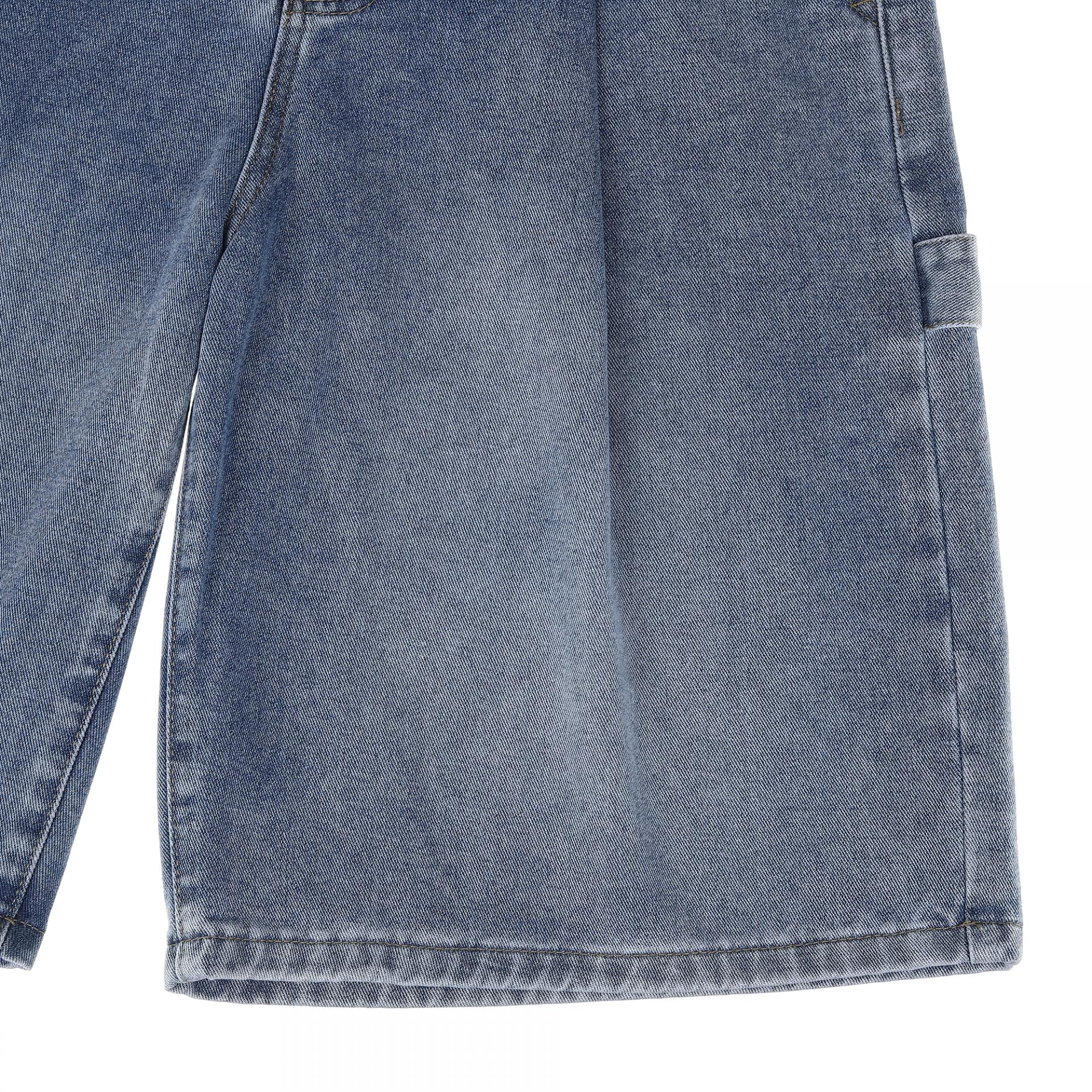 one tuck carpenter bermuda denim pants