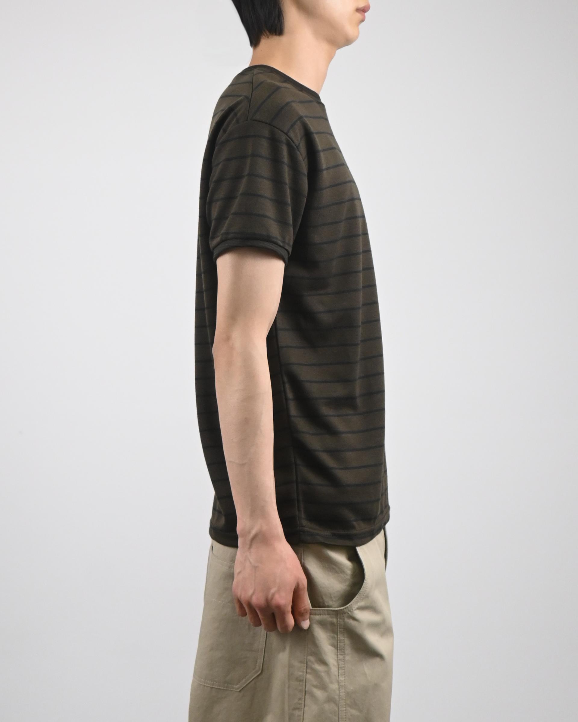 stripe ringer half t-shirt