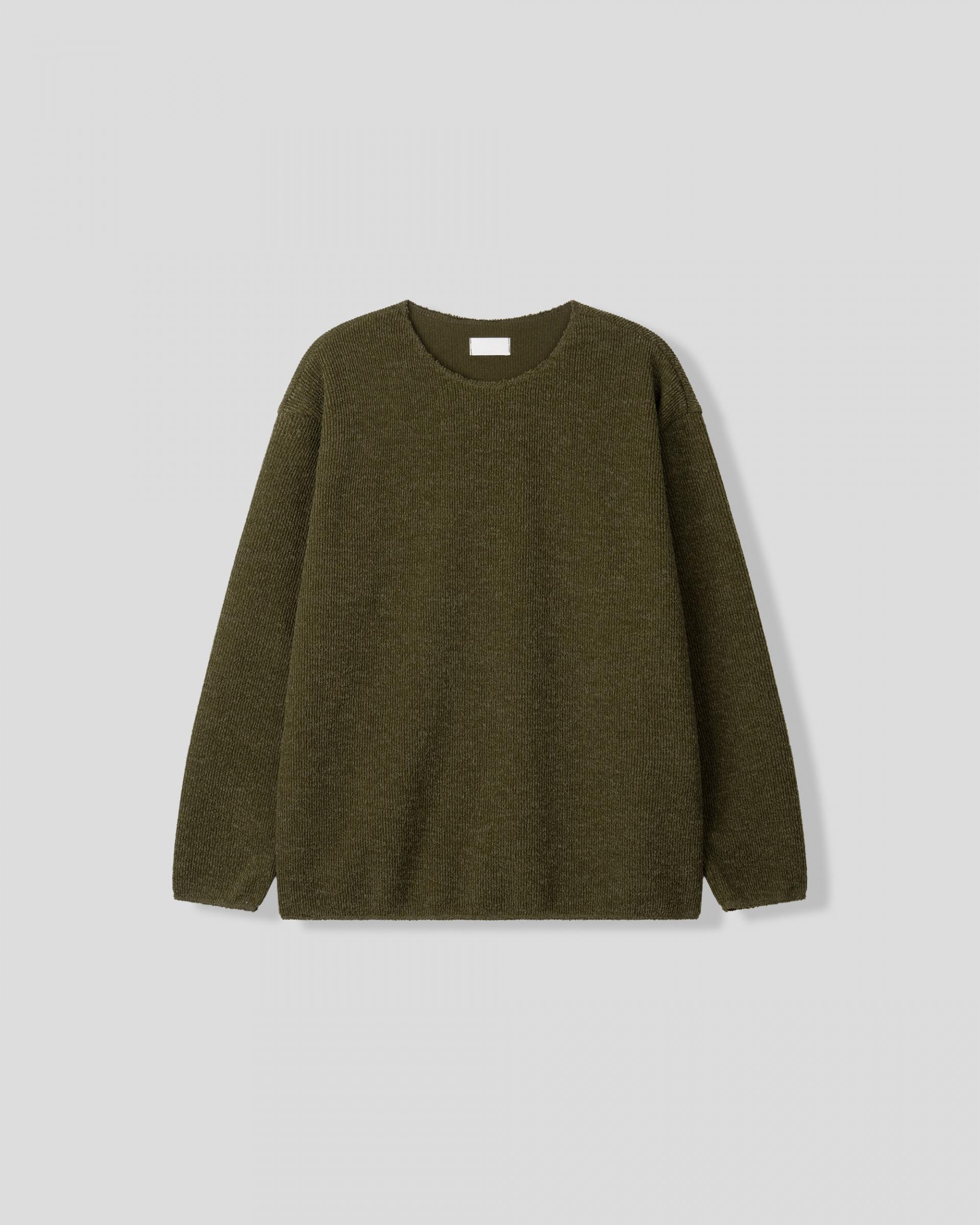 cut wide round neck t-shirt