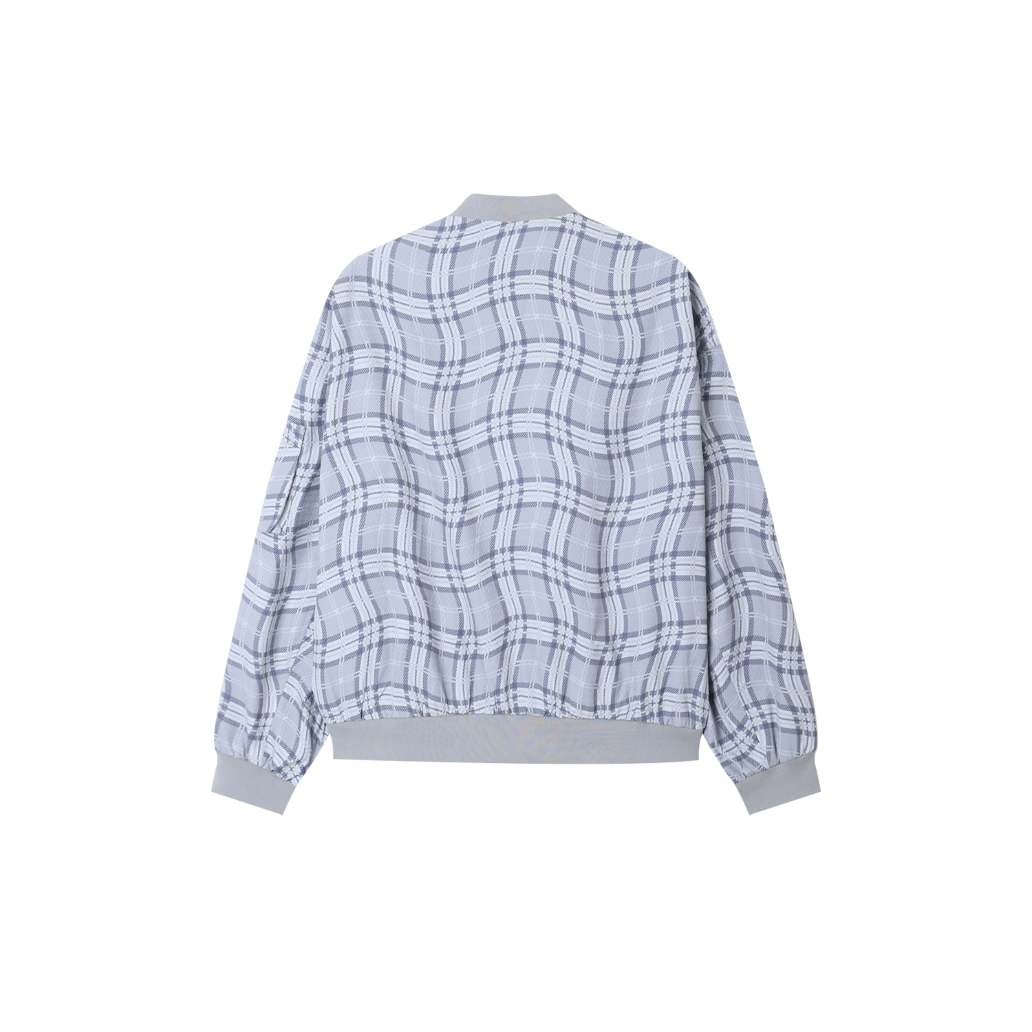 wavy check bomber jacket