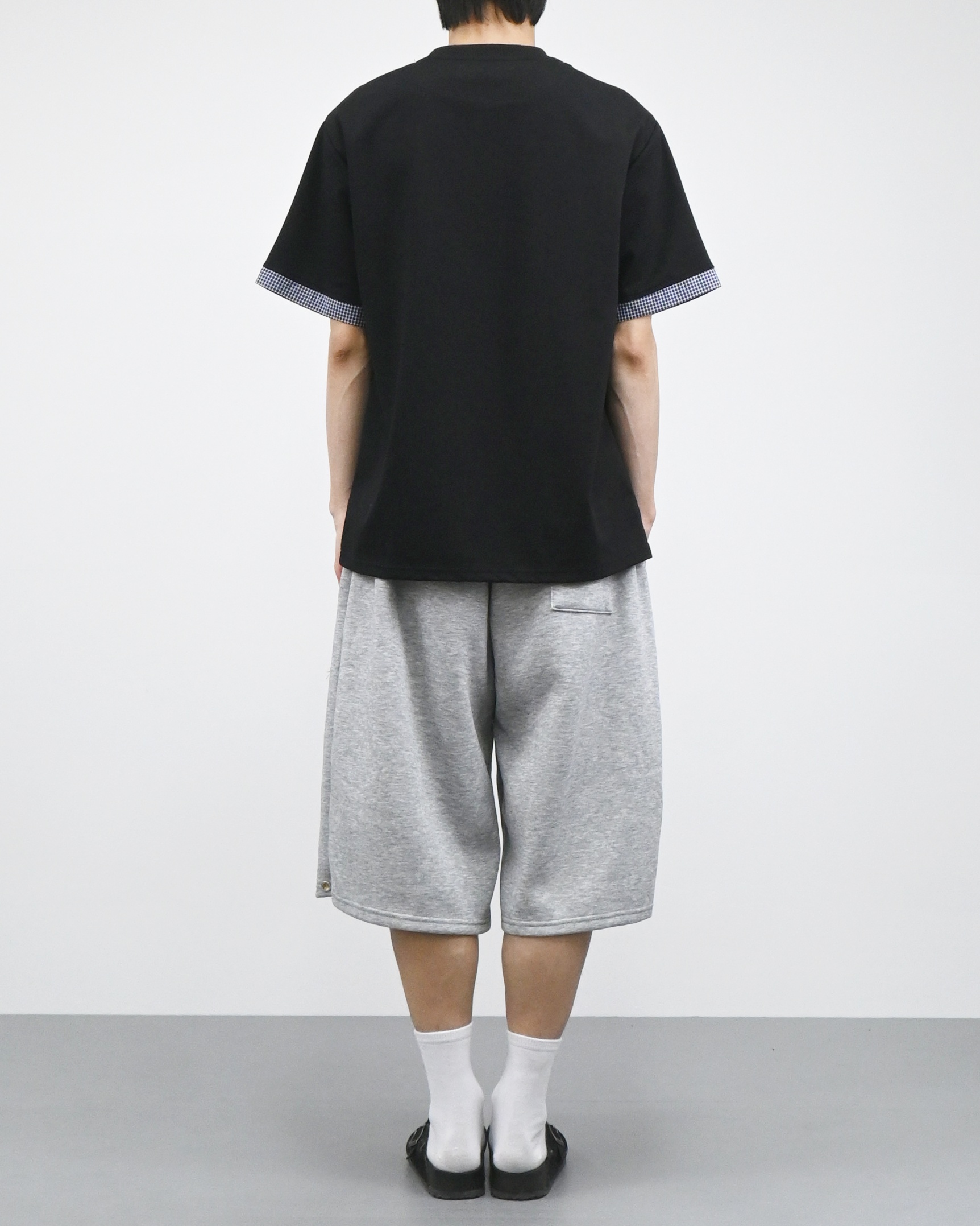 snap bermuda sweatpants
