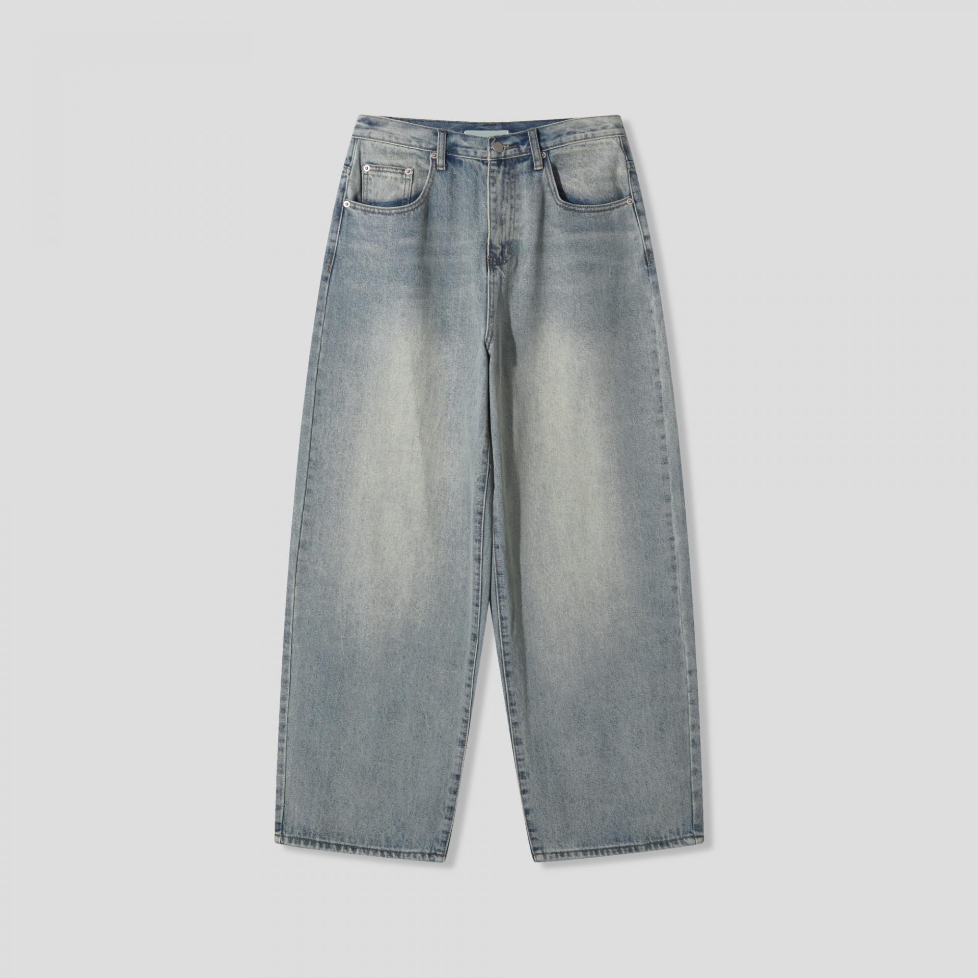 stone blur sand curved denim pants