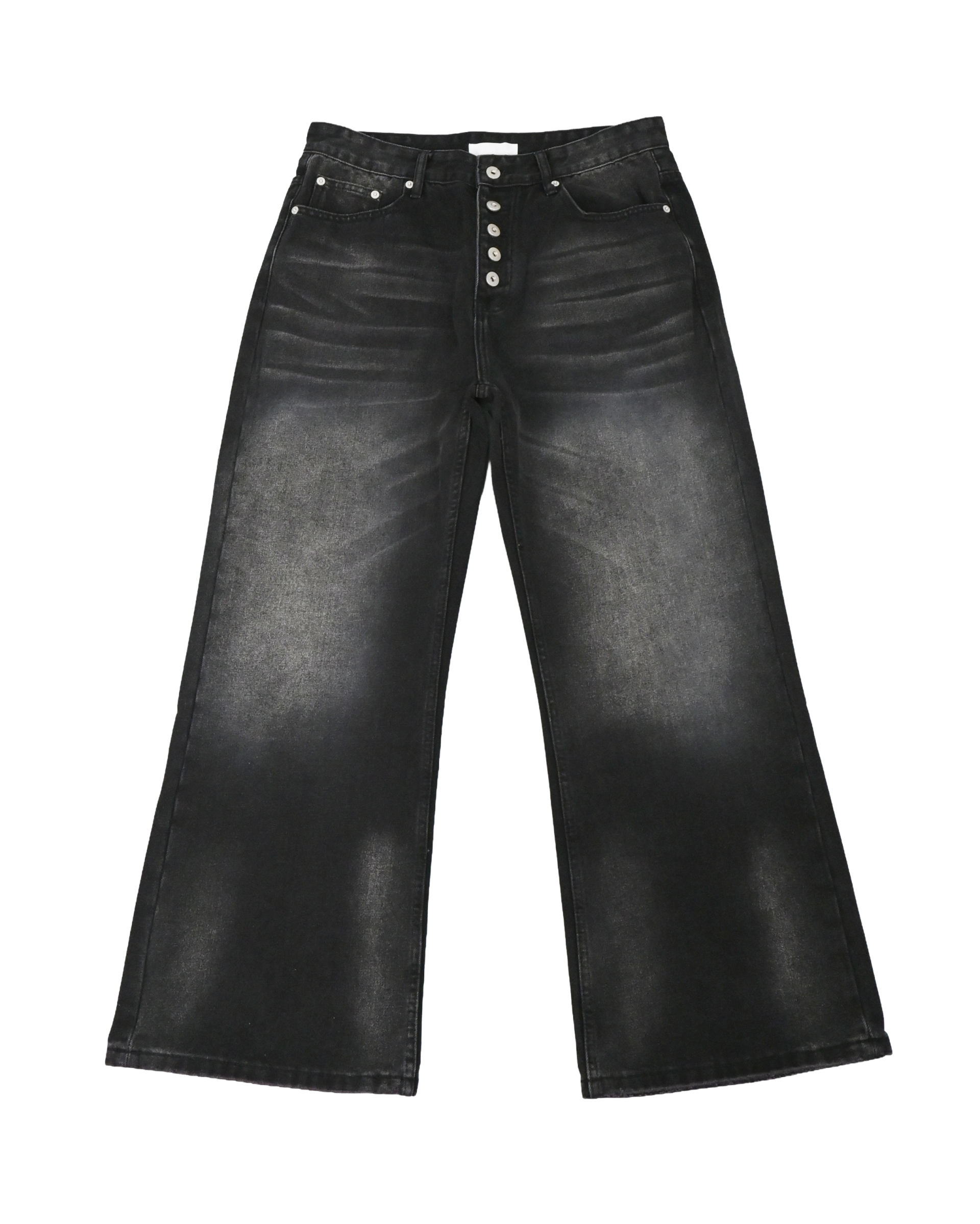 button flare denim pants