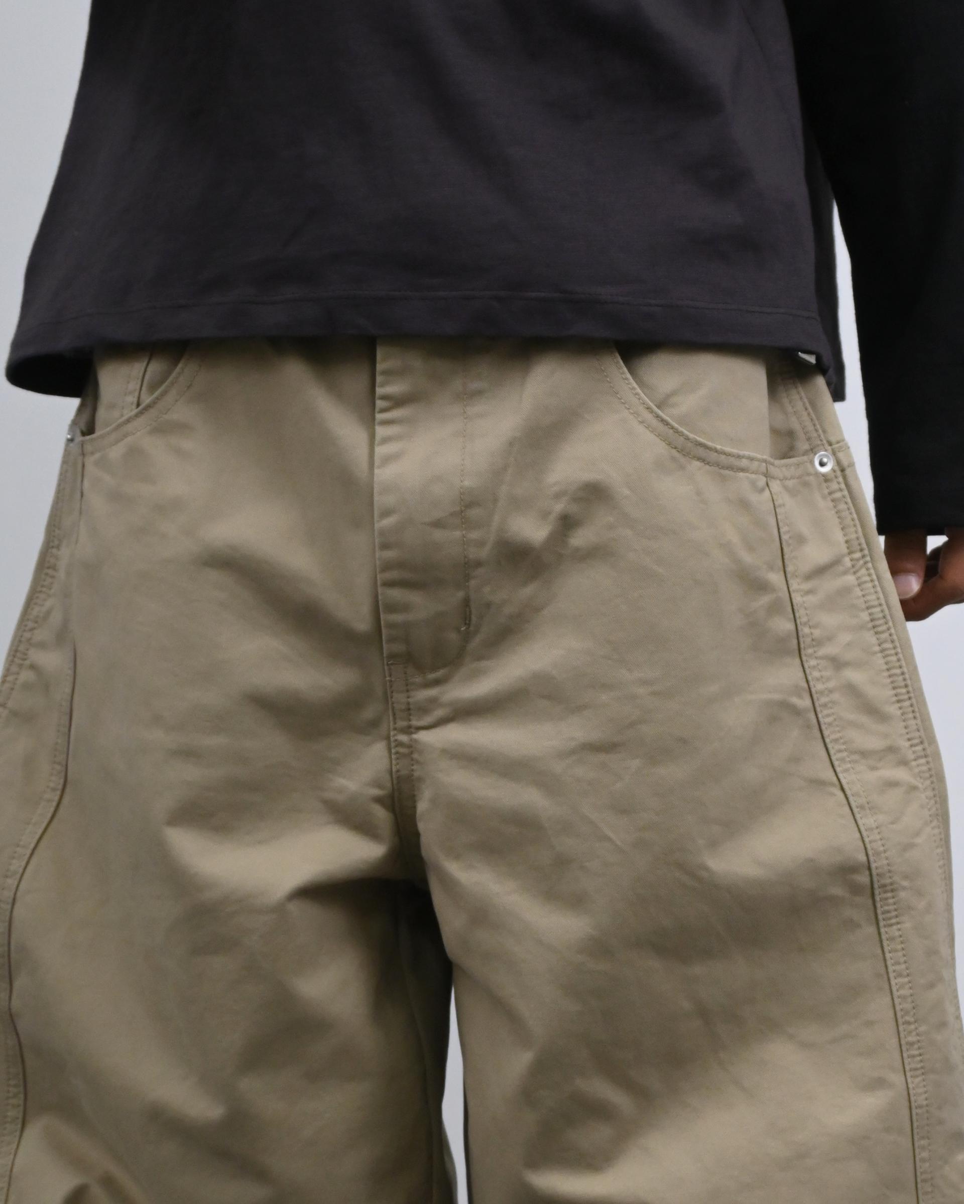 line bijo curved cotton pants