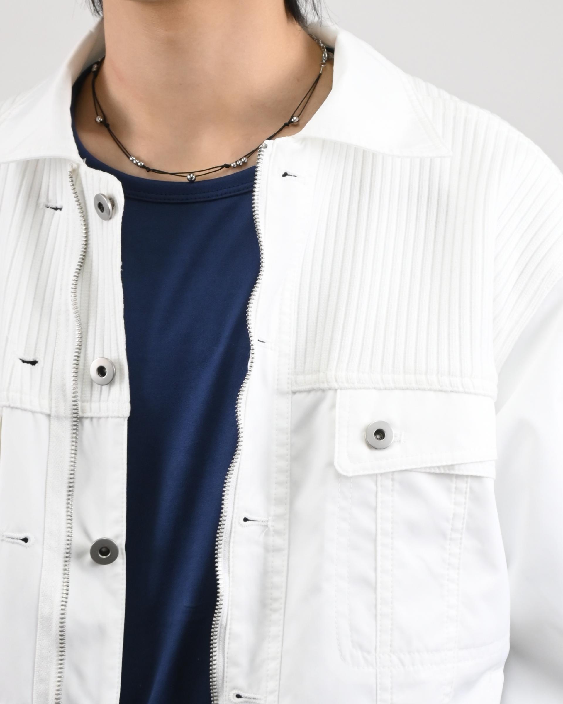 mix trucker crop jacket