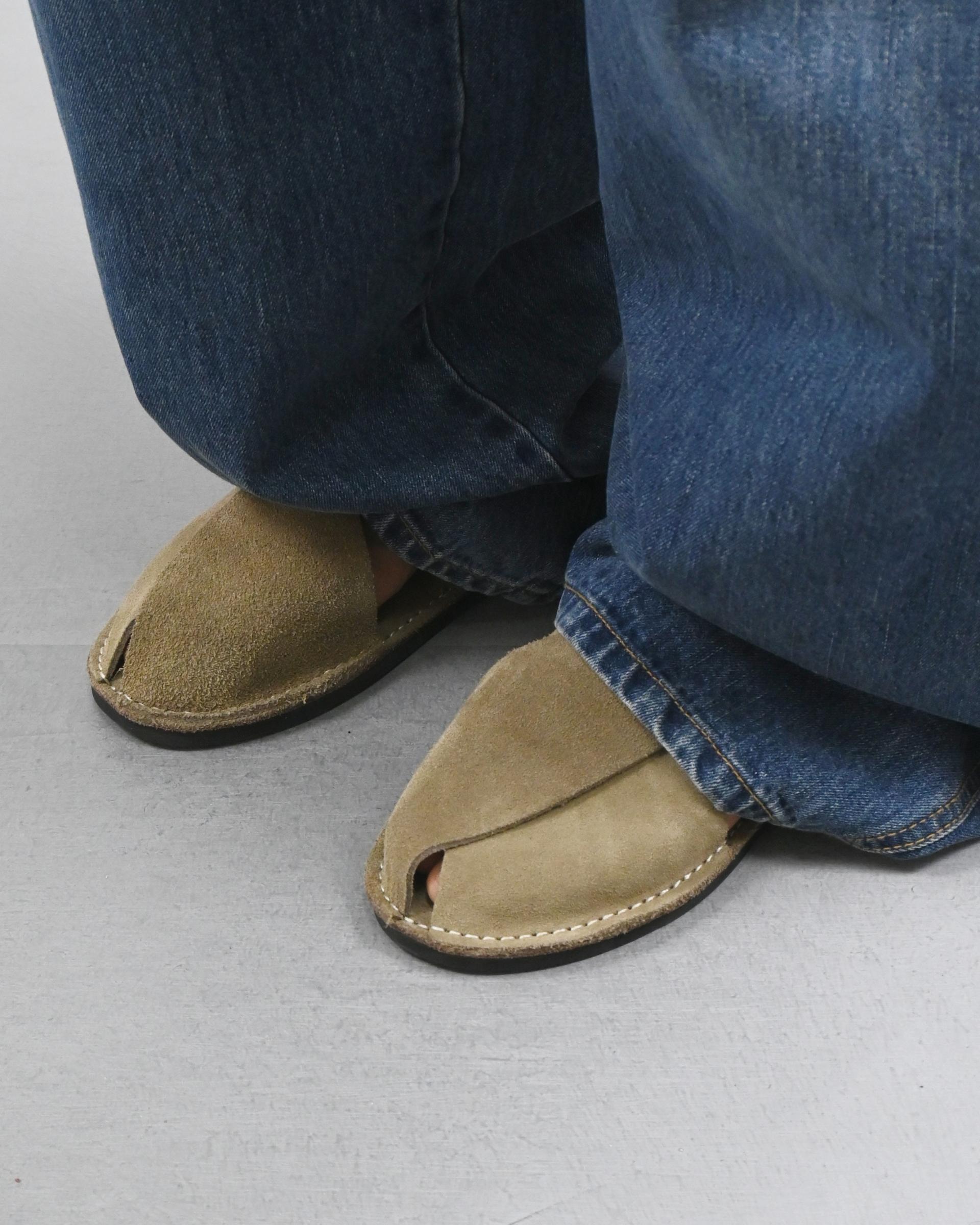 suede cross wrap sandals