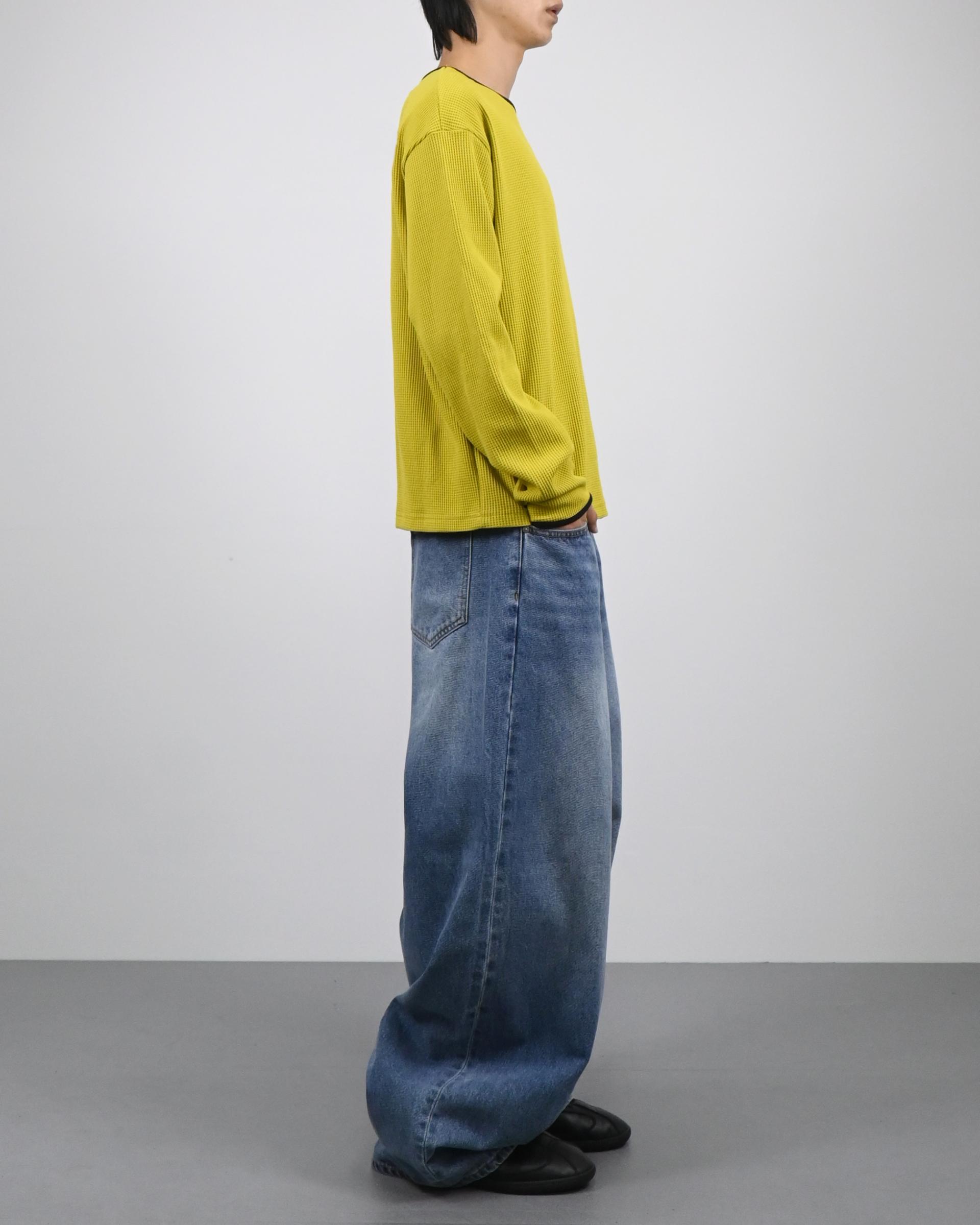 banding balloon denim pants