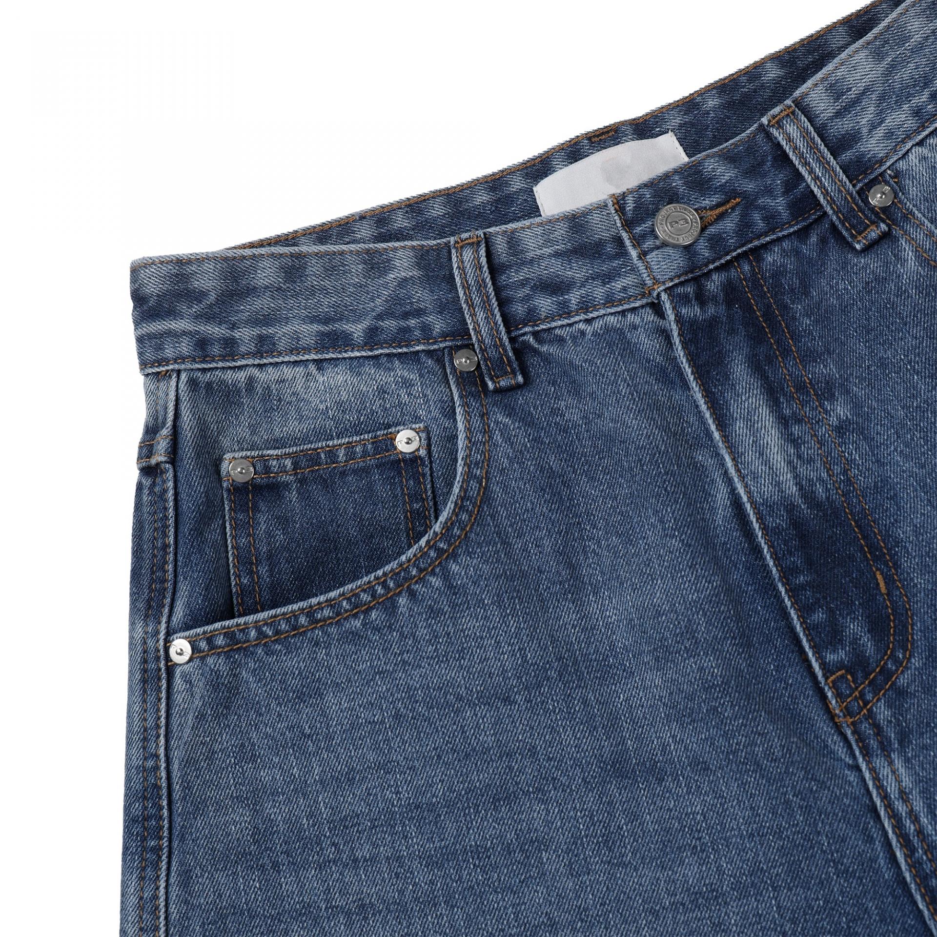 dart balloon denim pants (mid blue)