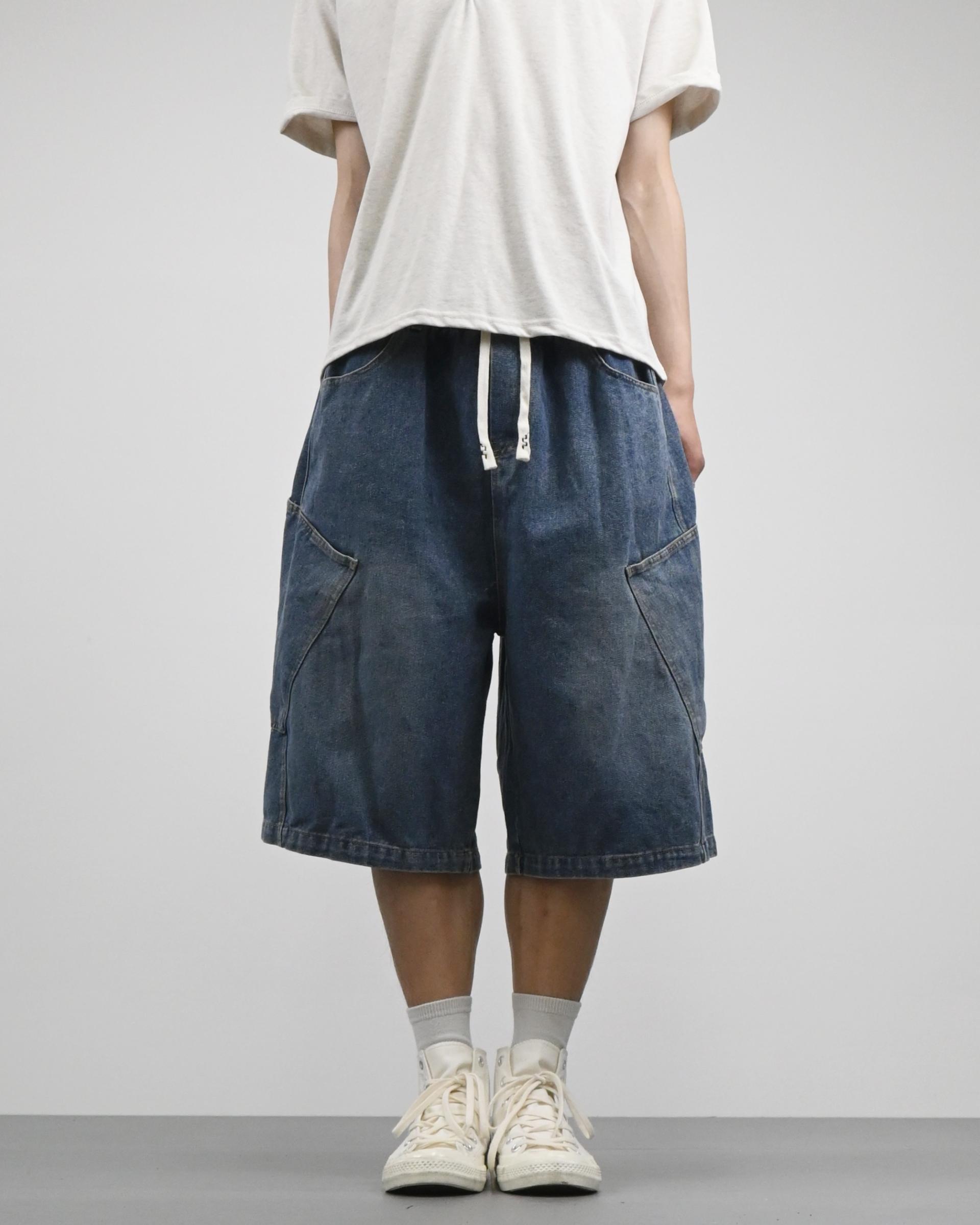 side pocket bermuda denim pants