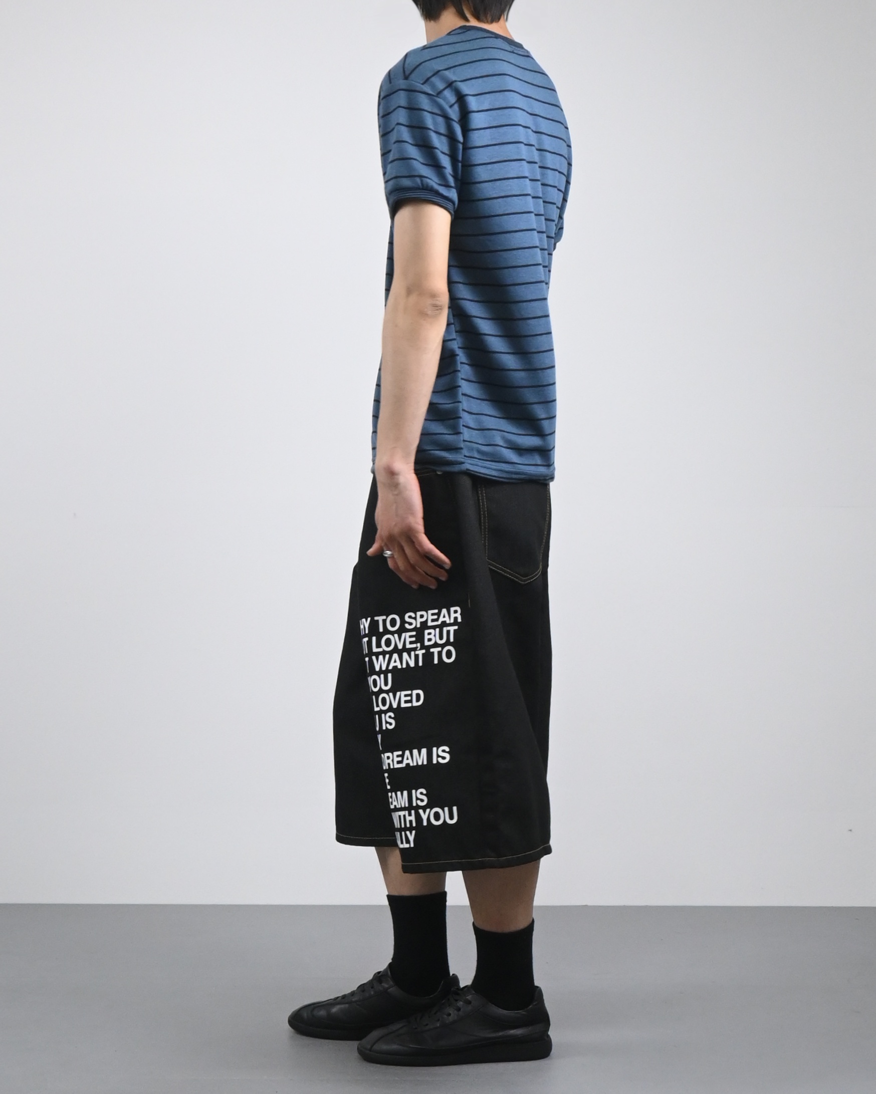 note bermuda denim pants