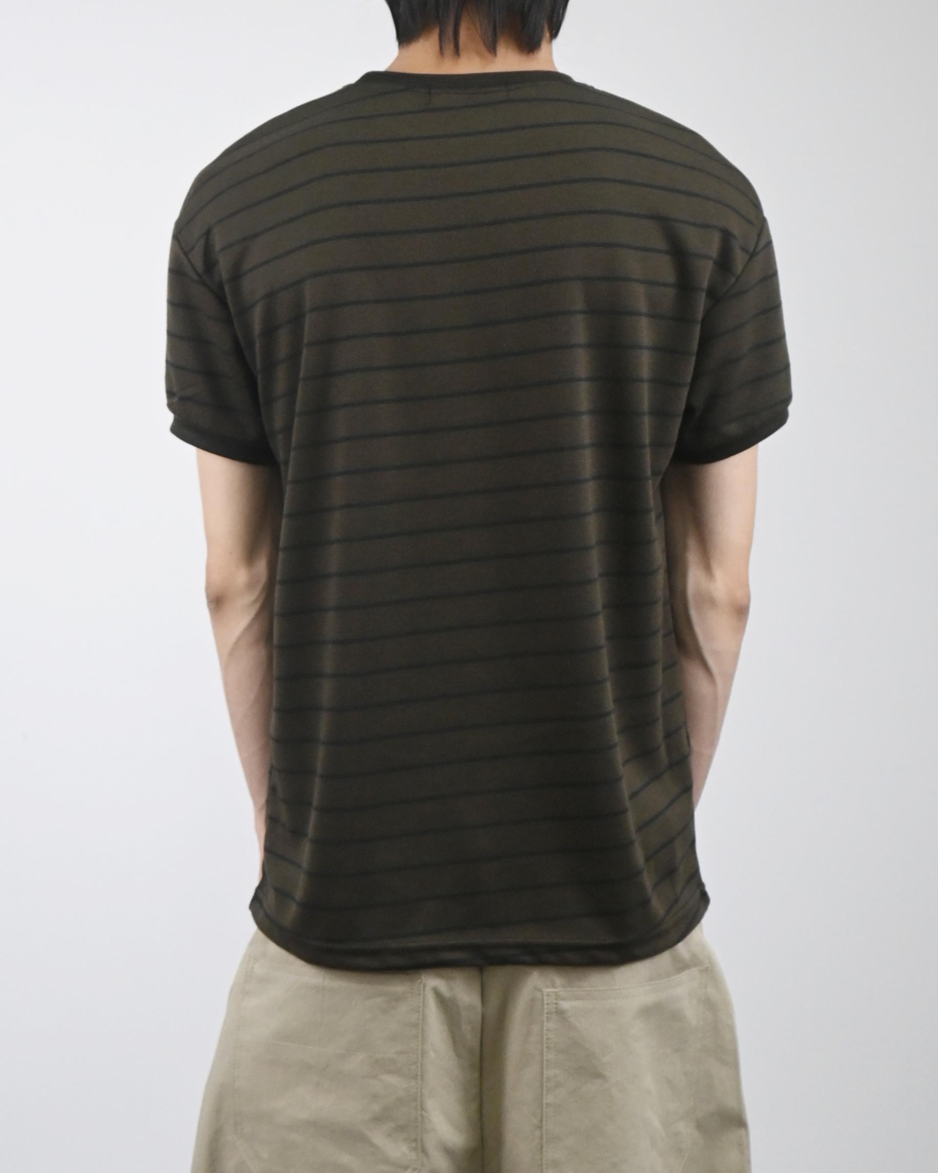 stripe ringer half t-shirt
