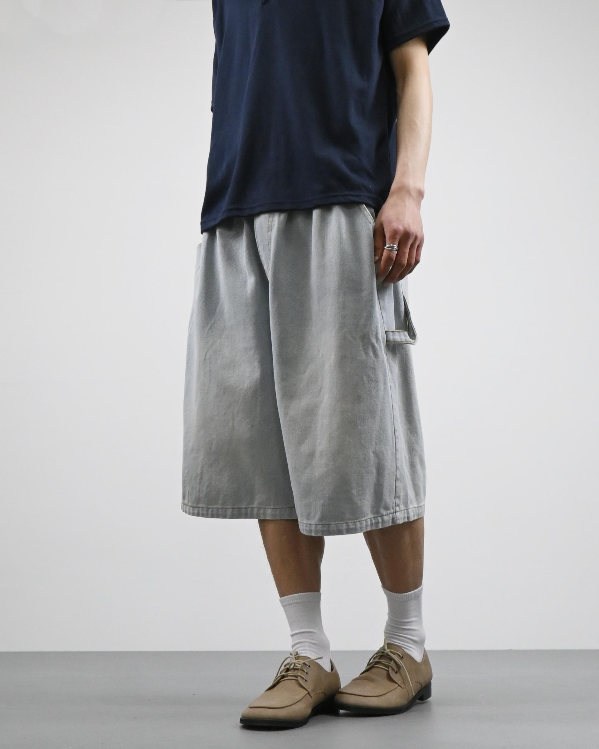 banding vintage carpenter bermuda denim pants