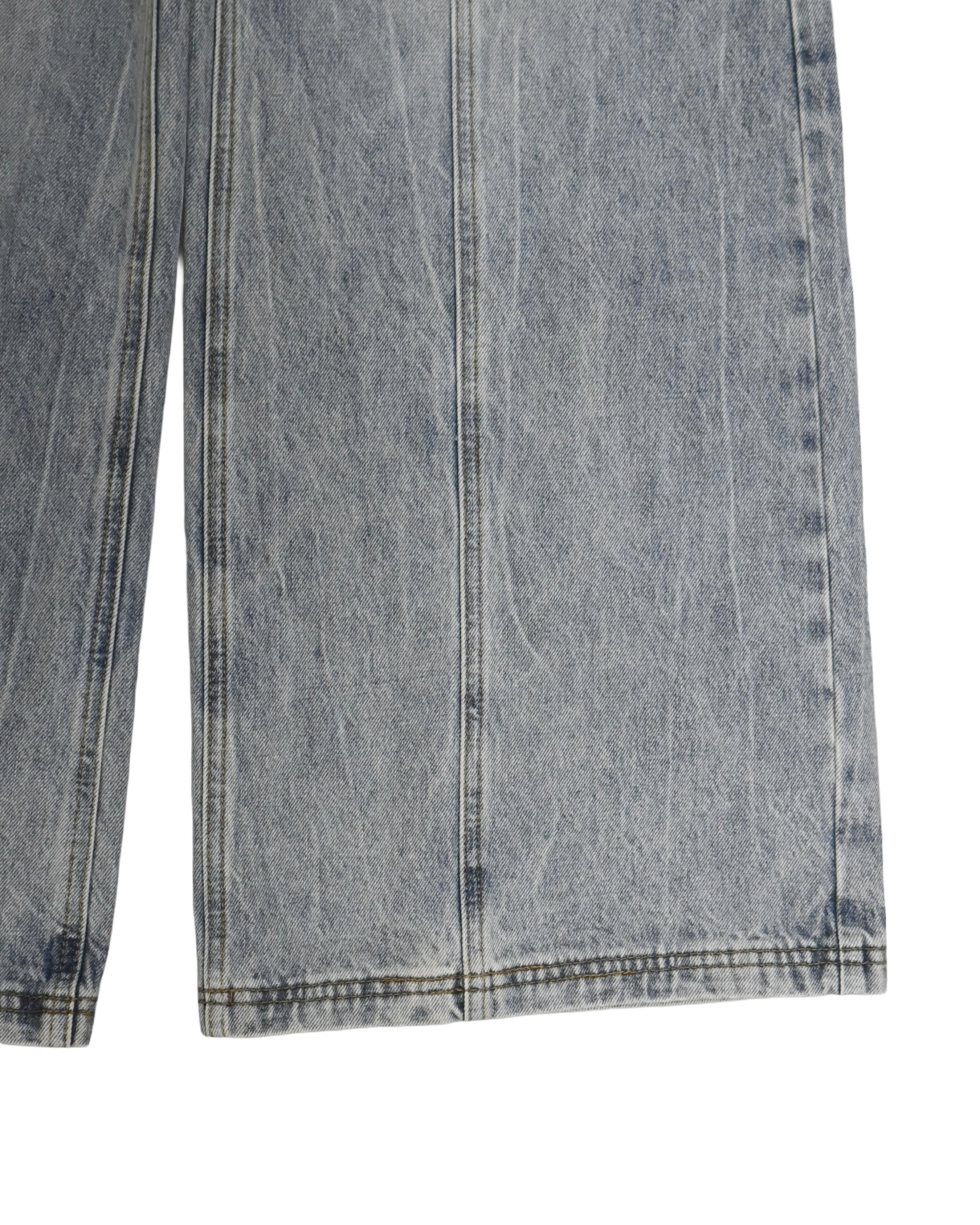 light blue over wide line denim pants