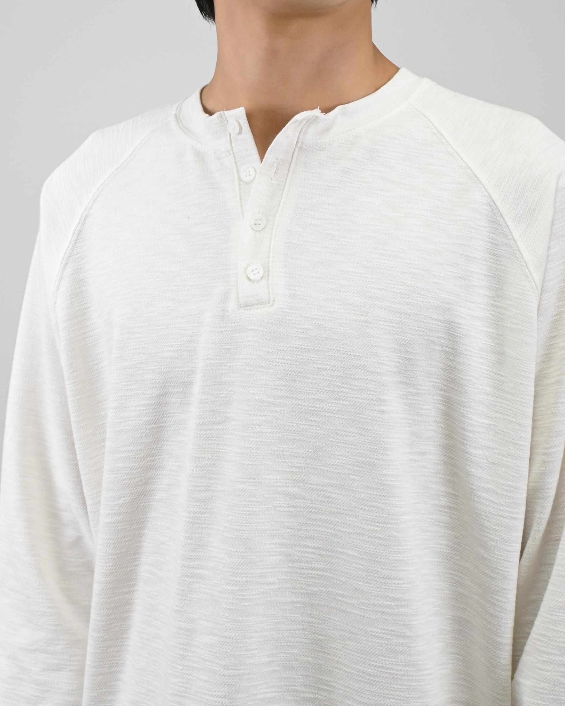 slub raglan henley neck