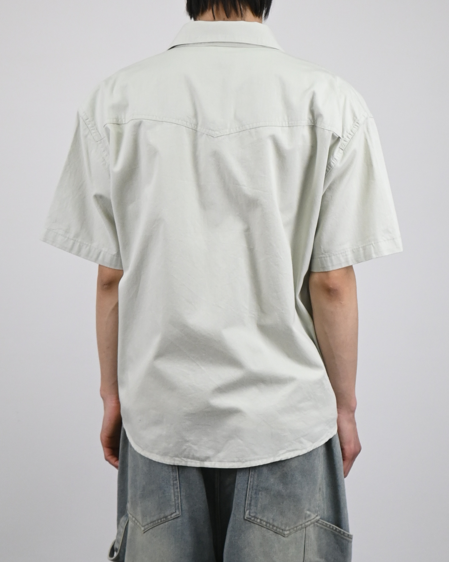 curved western half shirt
