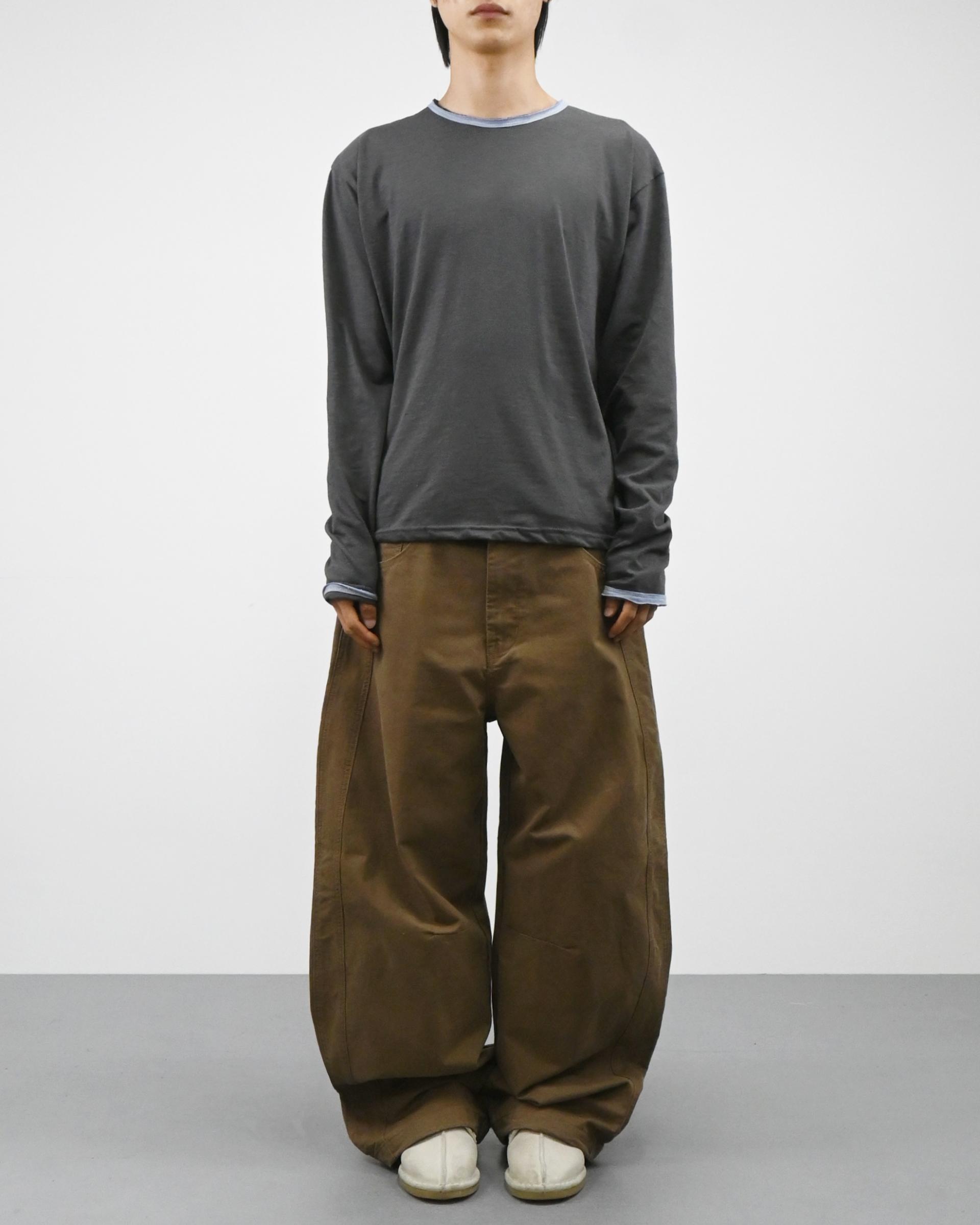line bijo curved cotton pants