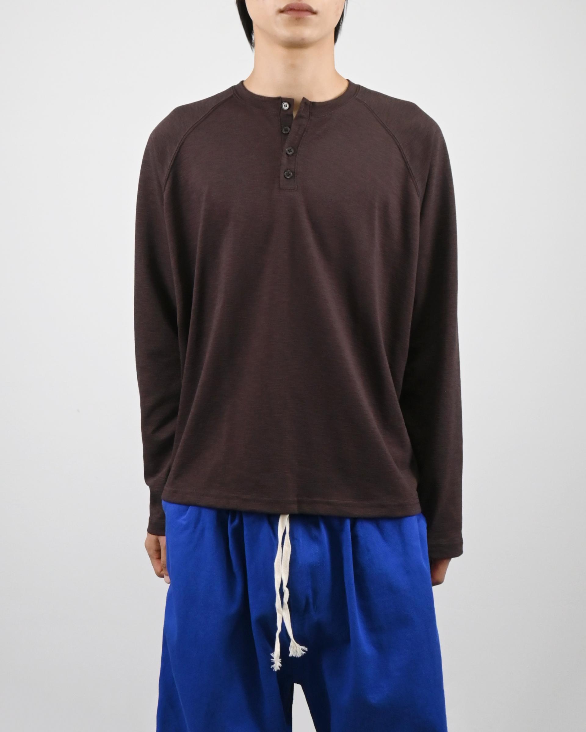 slub raglan henley neck