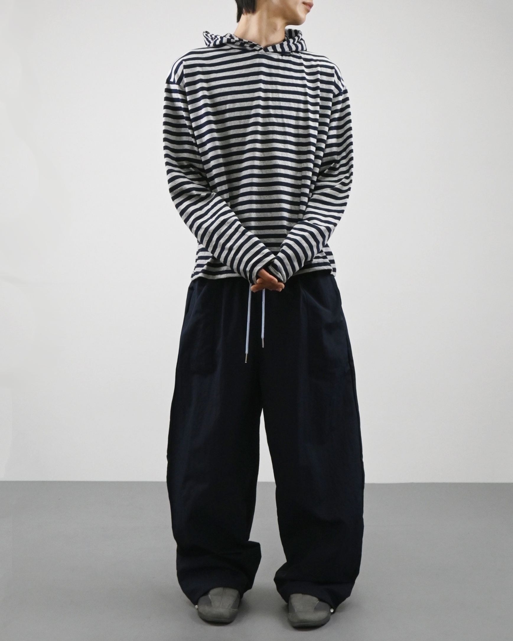 rope curved nylon pants