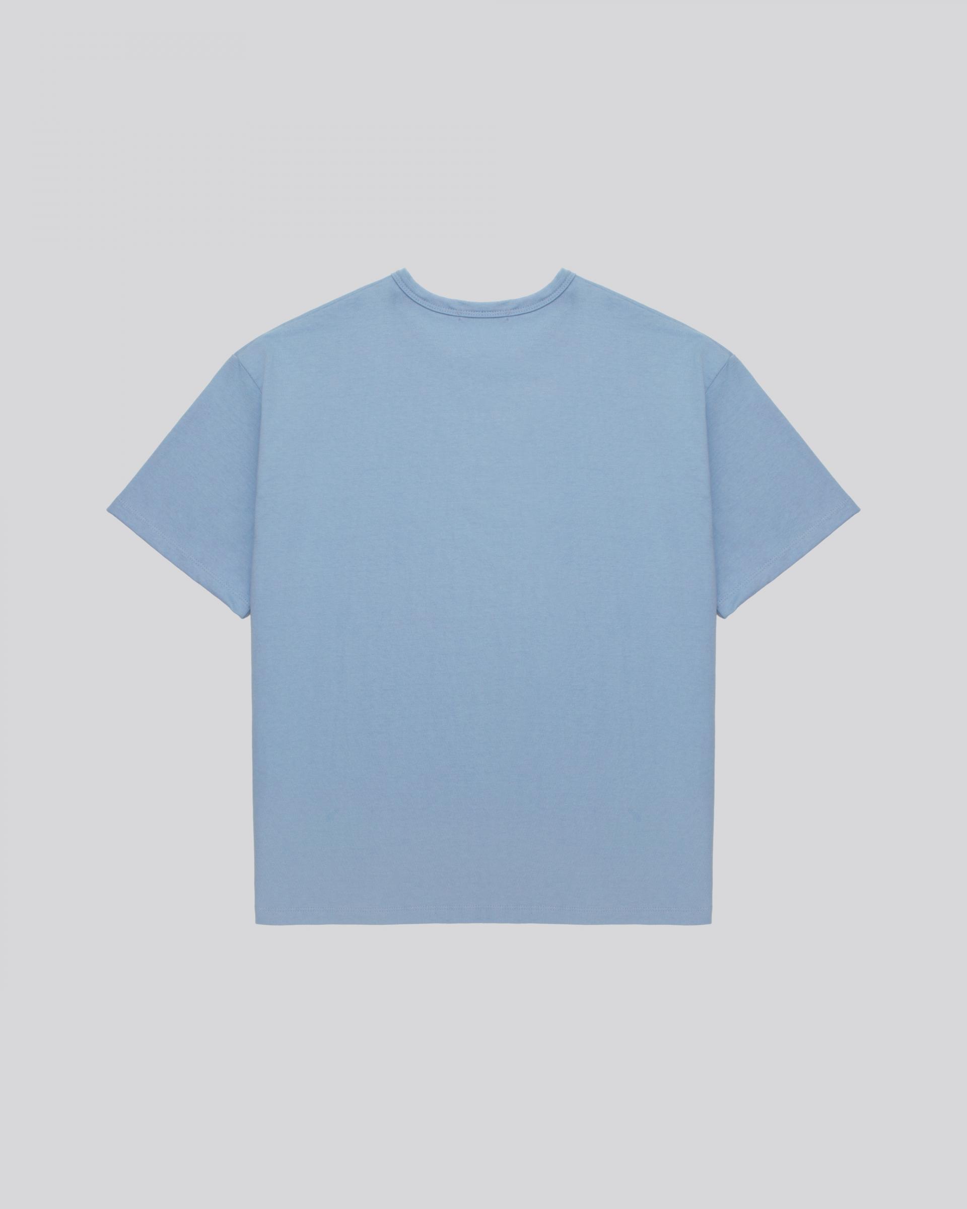 blur lettering half t-shirt