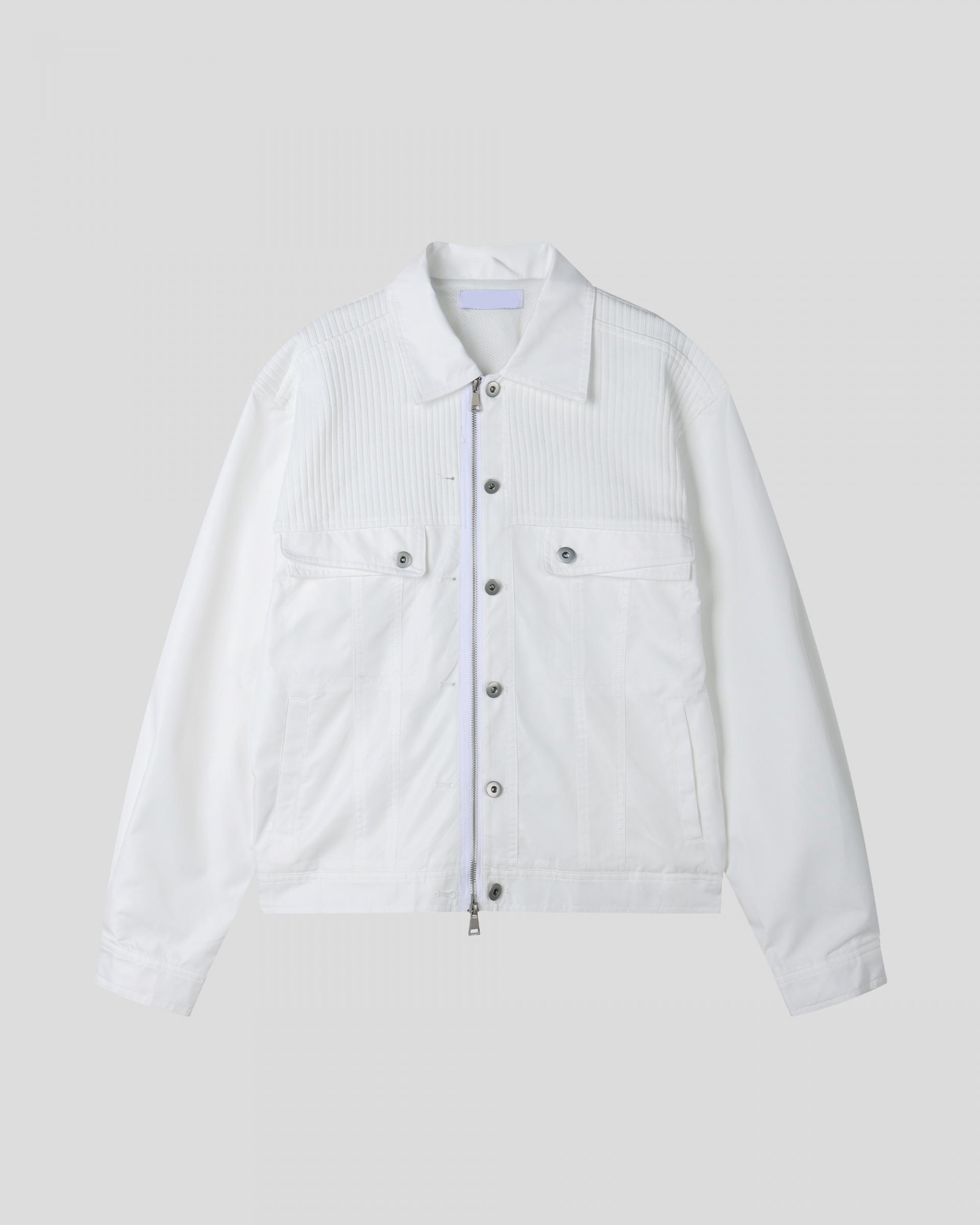 mix trucker crop jacket