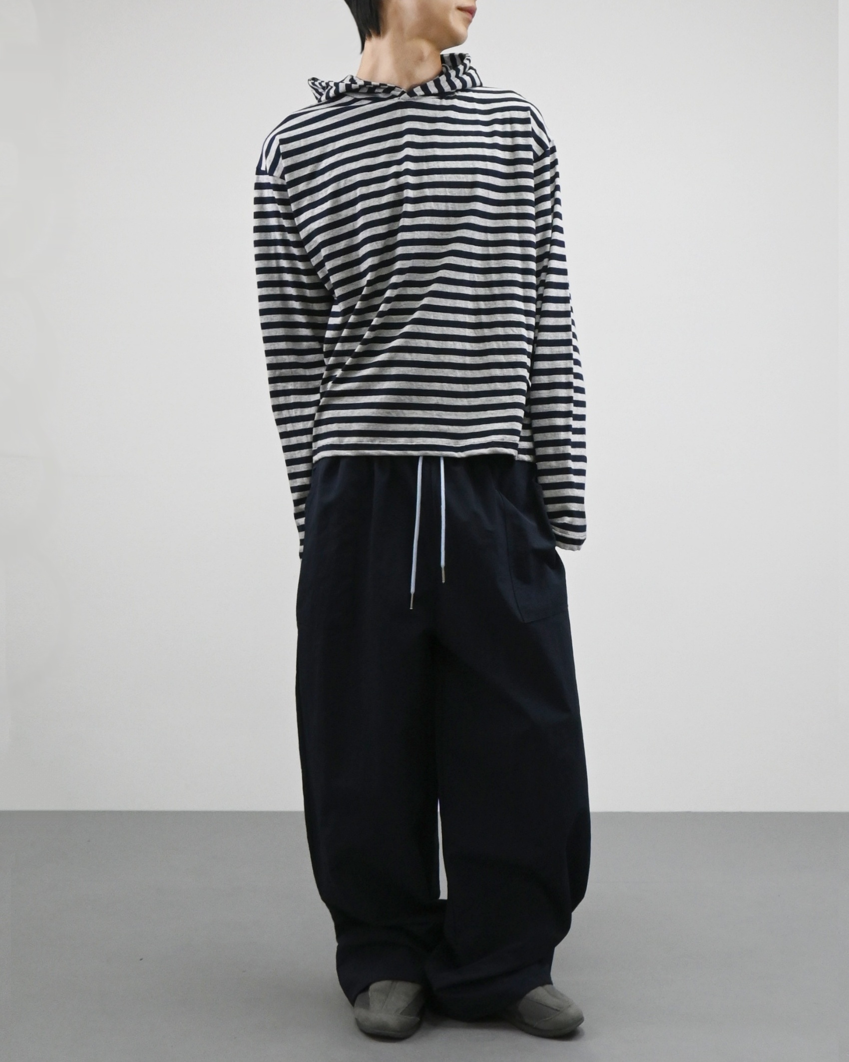 reed cropped striped hoodie