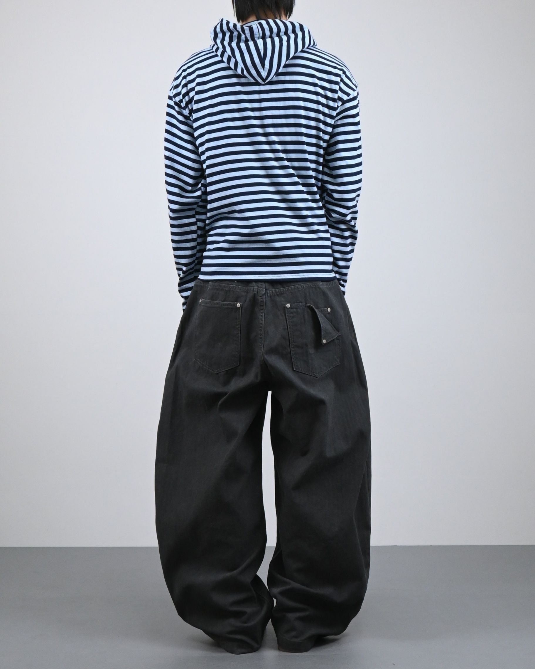 reed cropped striped hoodie