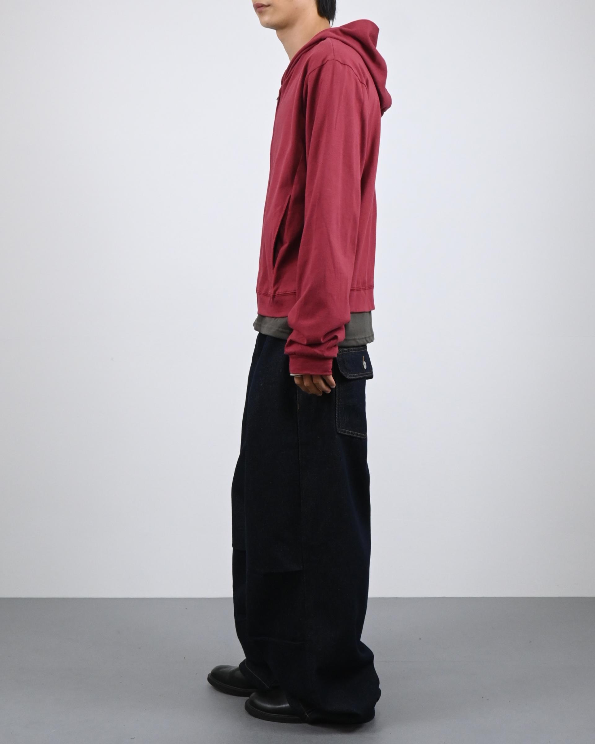 rudy crop hoodie zip-up