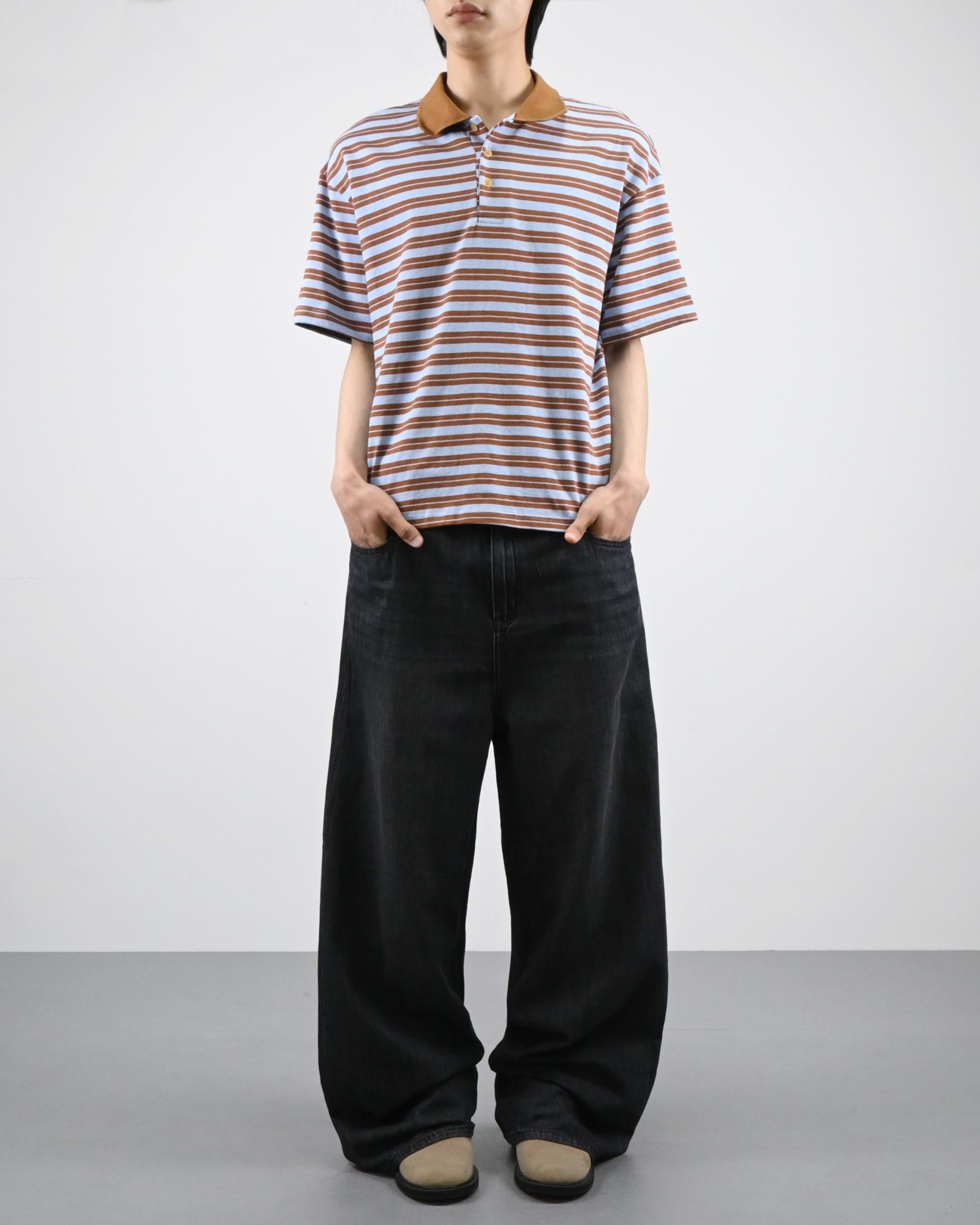 straight linen denim pants