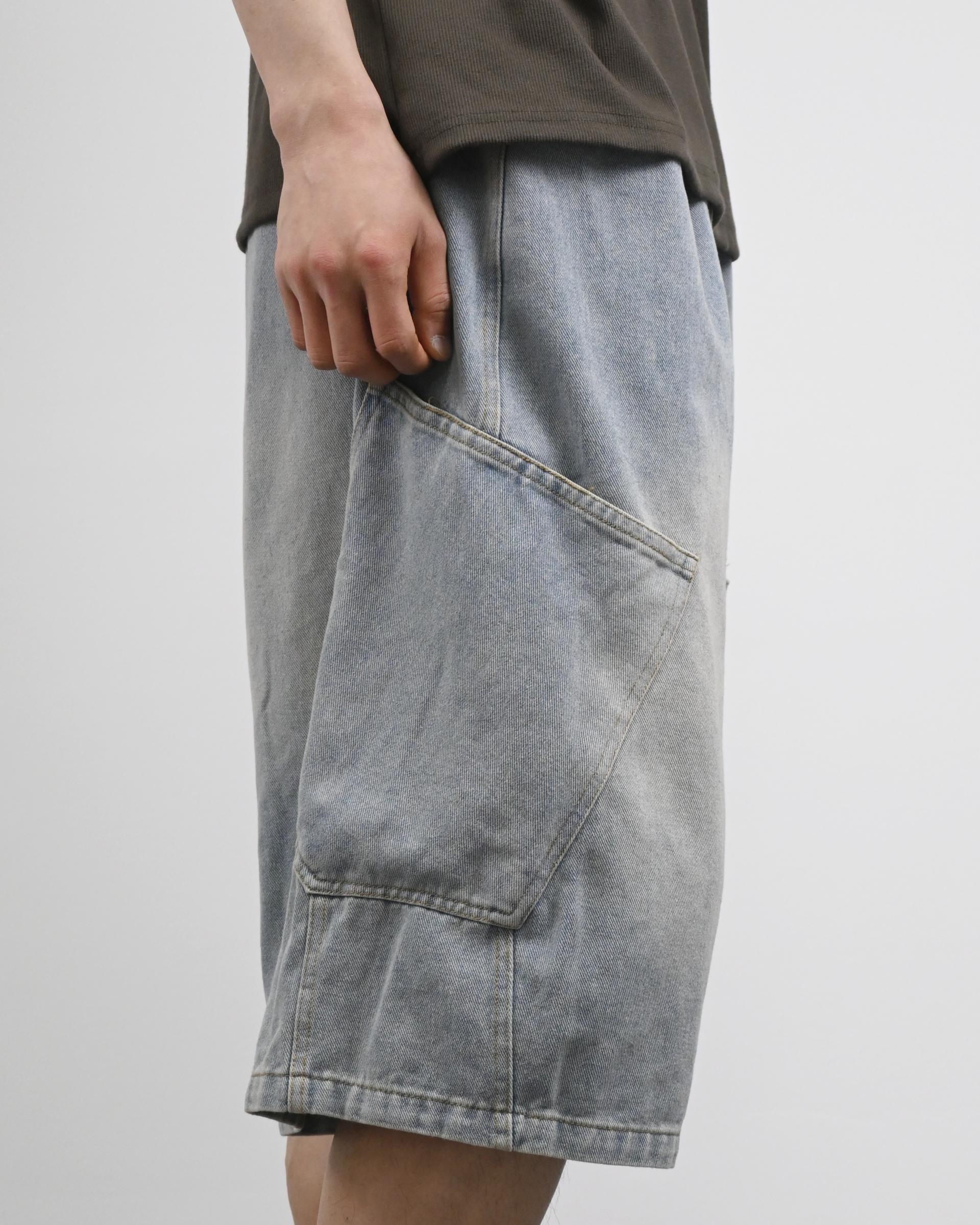 side pocket bermuda denim pants