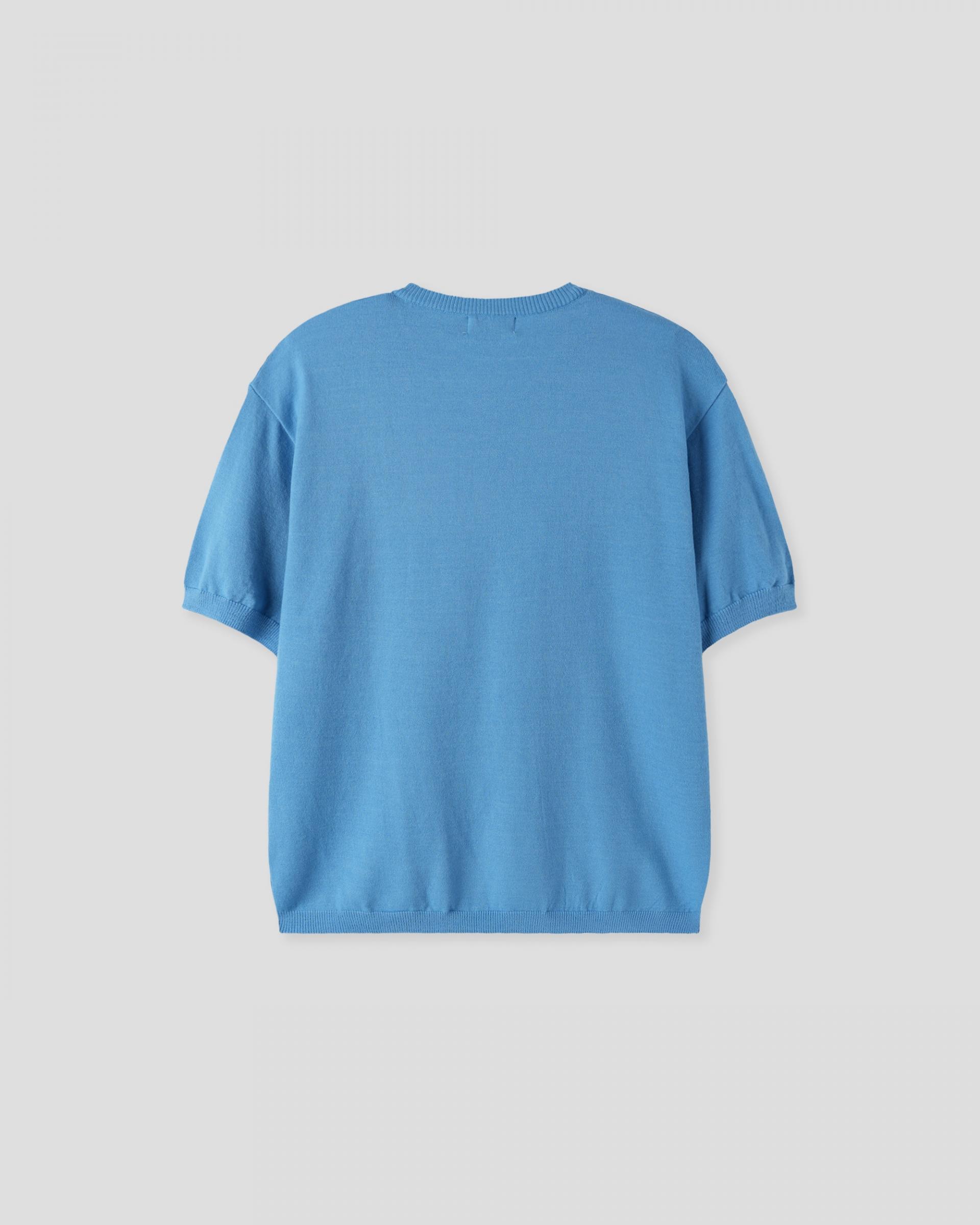 v-neck layered half knit