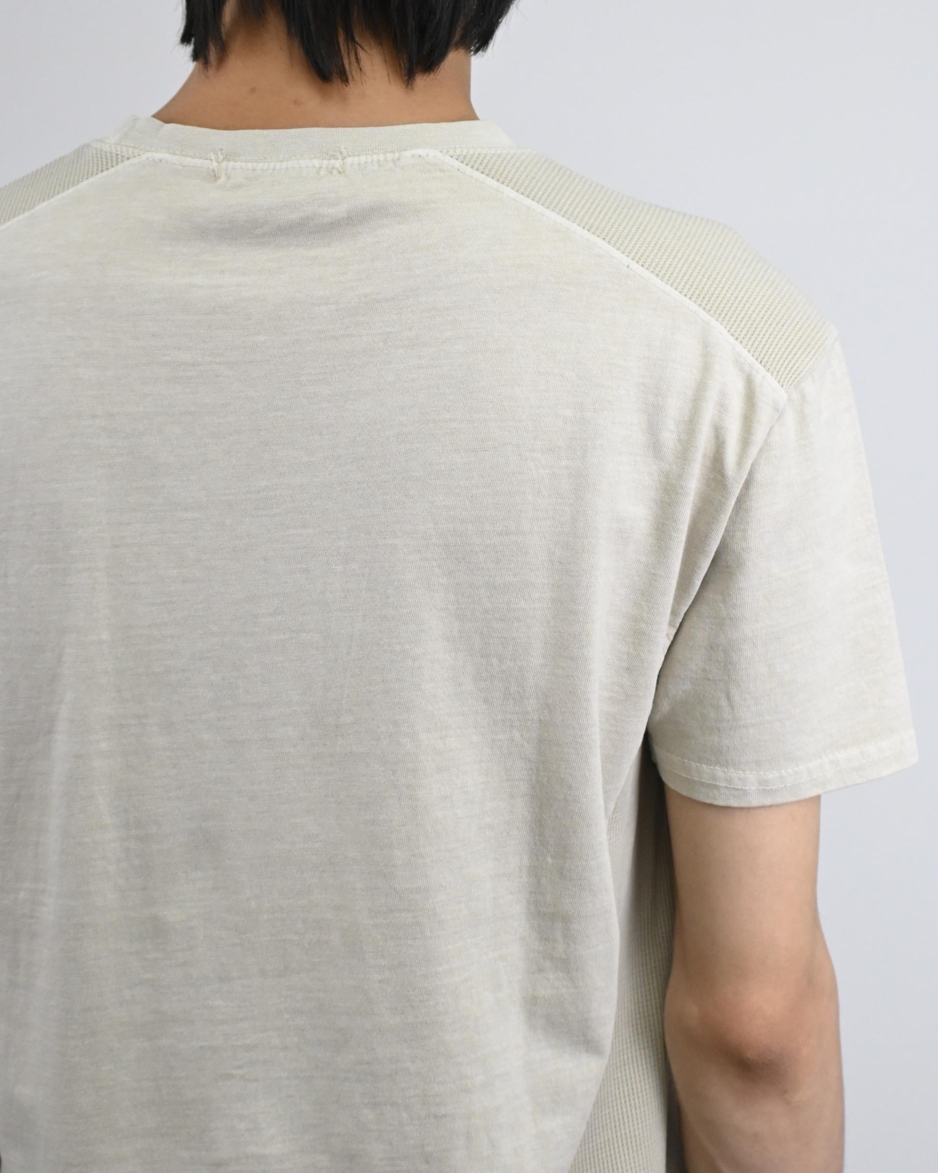 waffle panel pigment half t-shirt