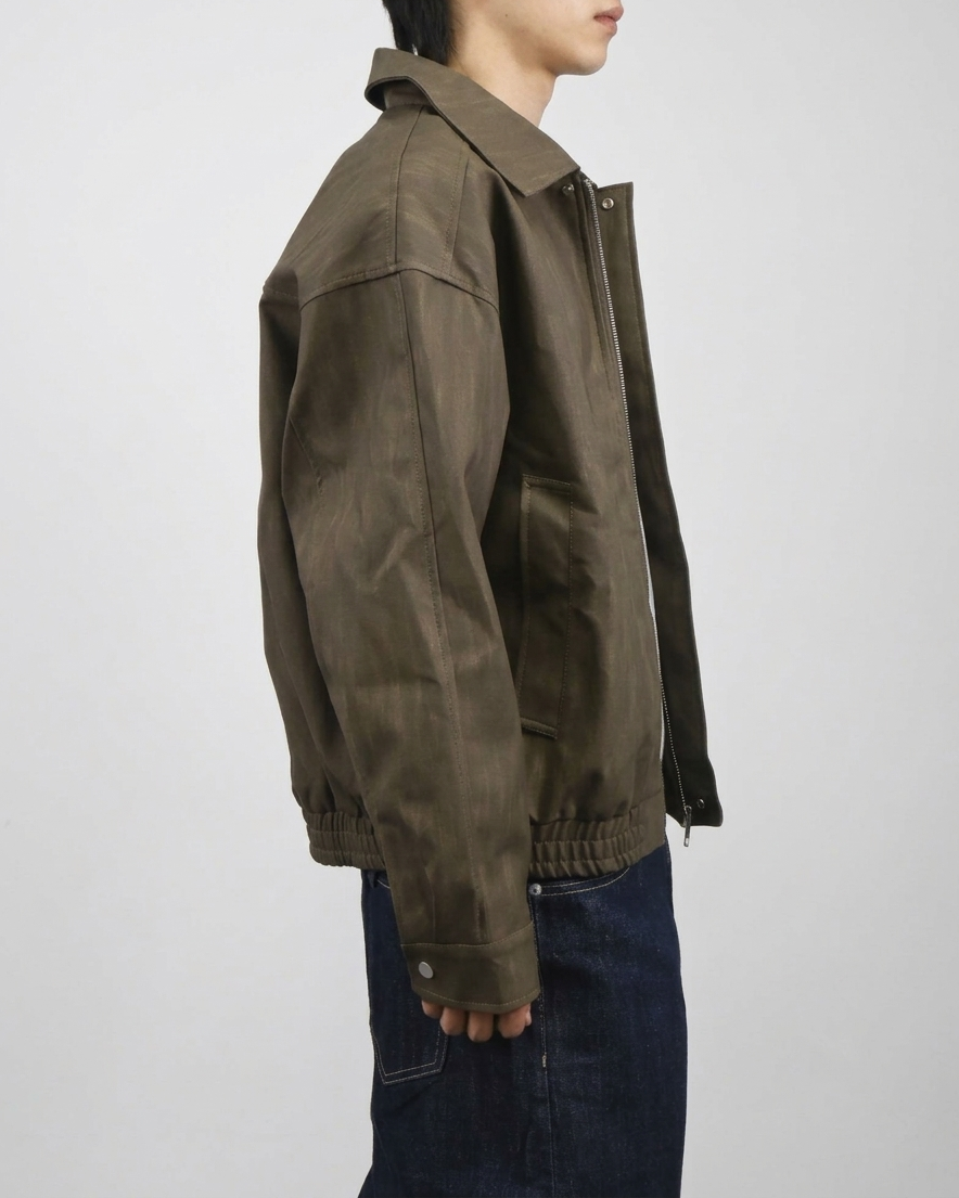 textured leather jacket