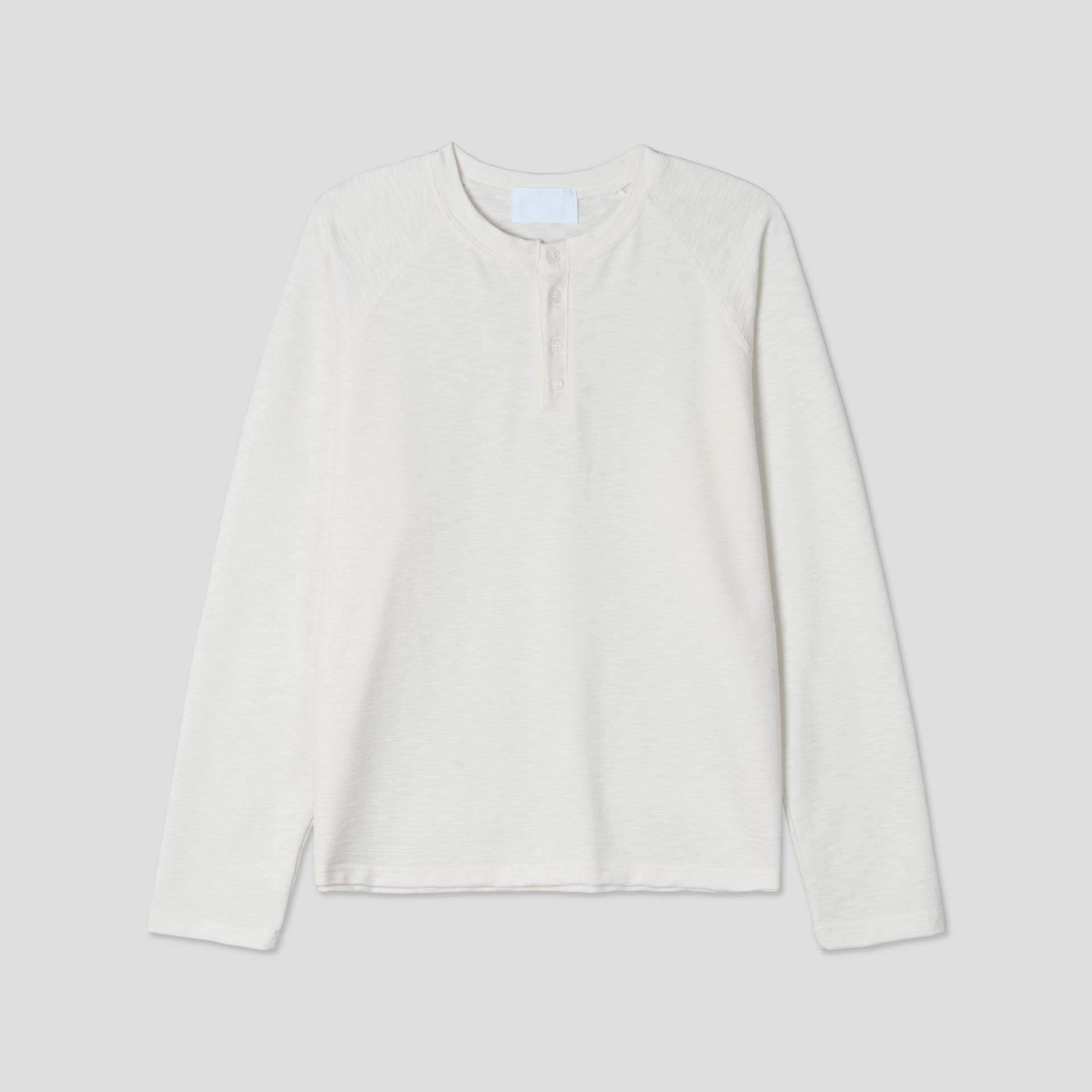 slub raglan henley neck