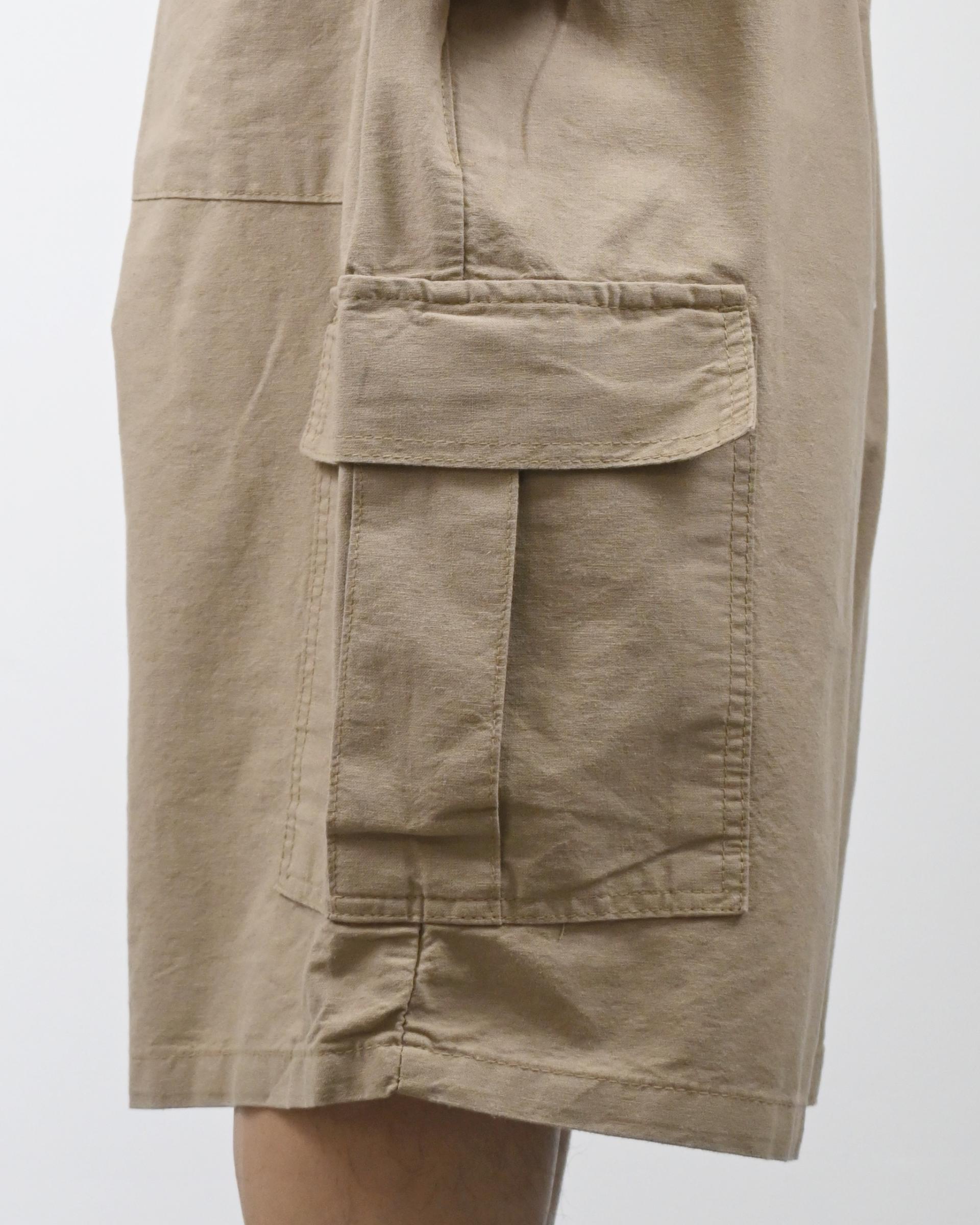 stopper linen bermuda cargo pants