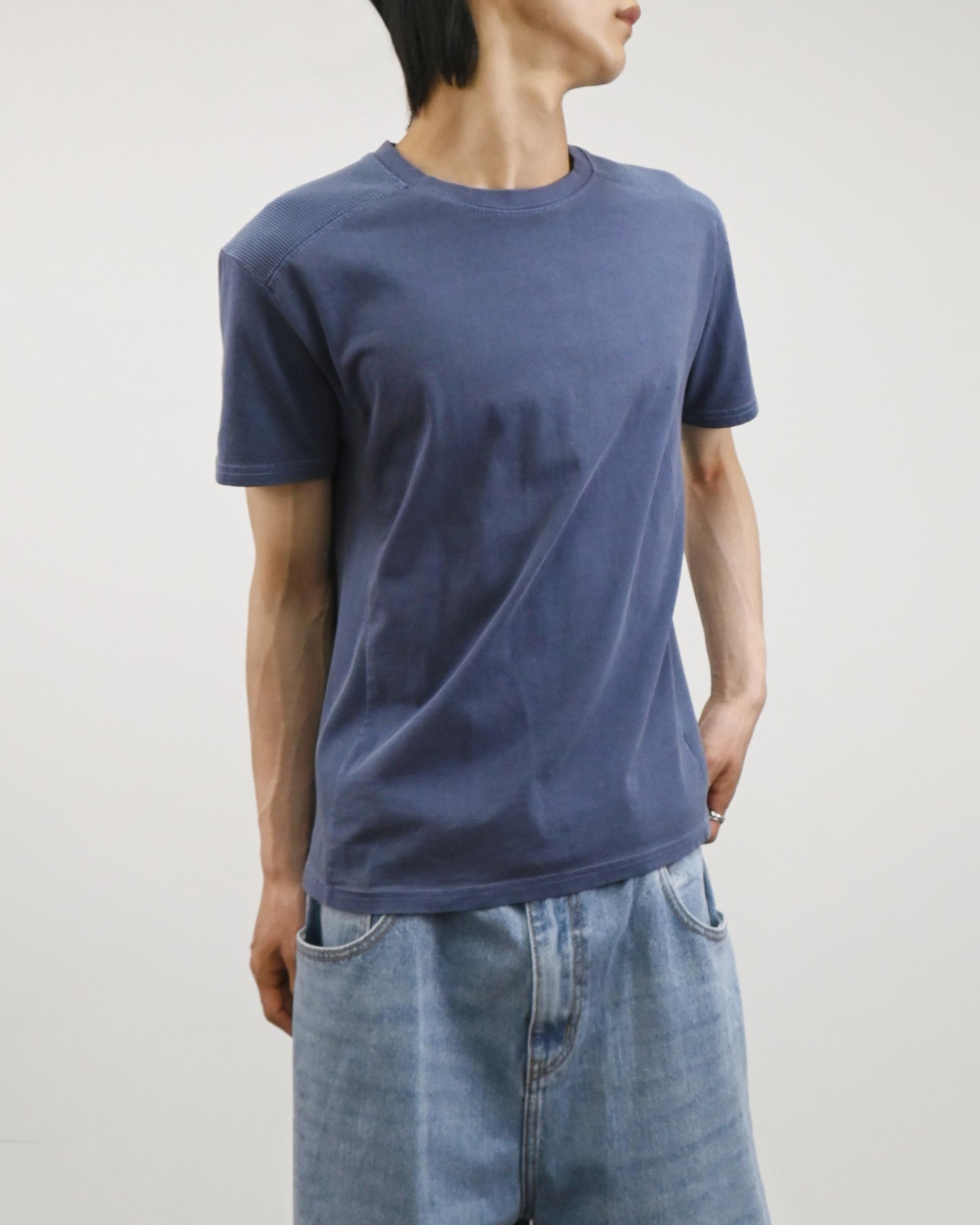waffle panel pigment half t-shirt