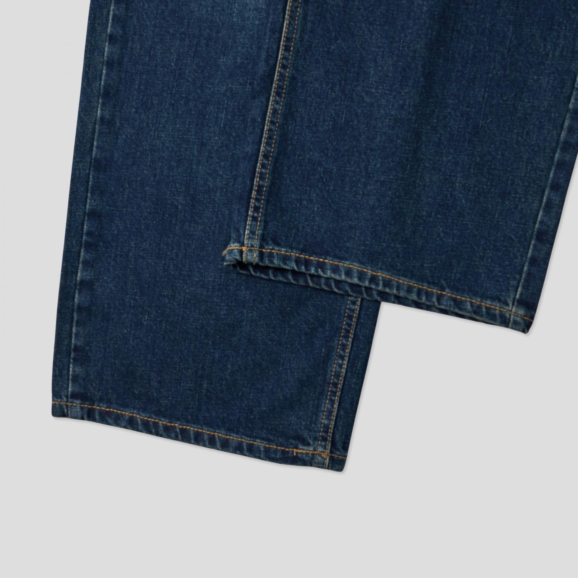 cat washing deep blue denim pants