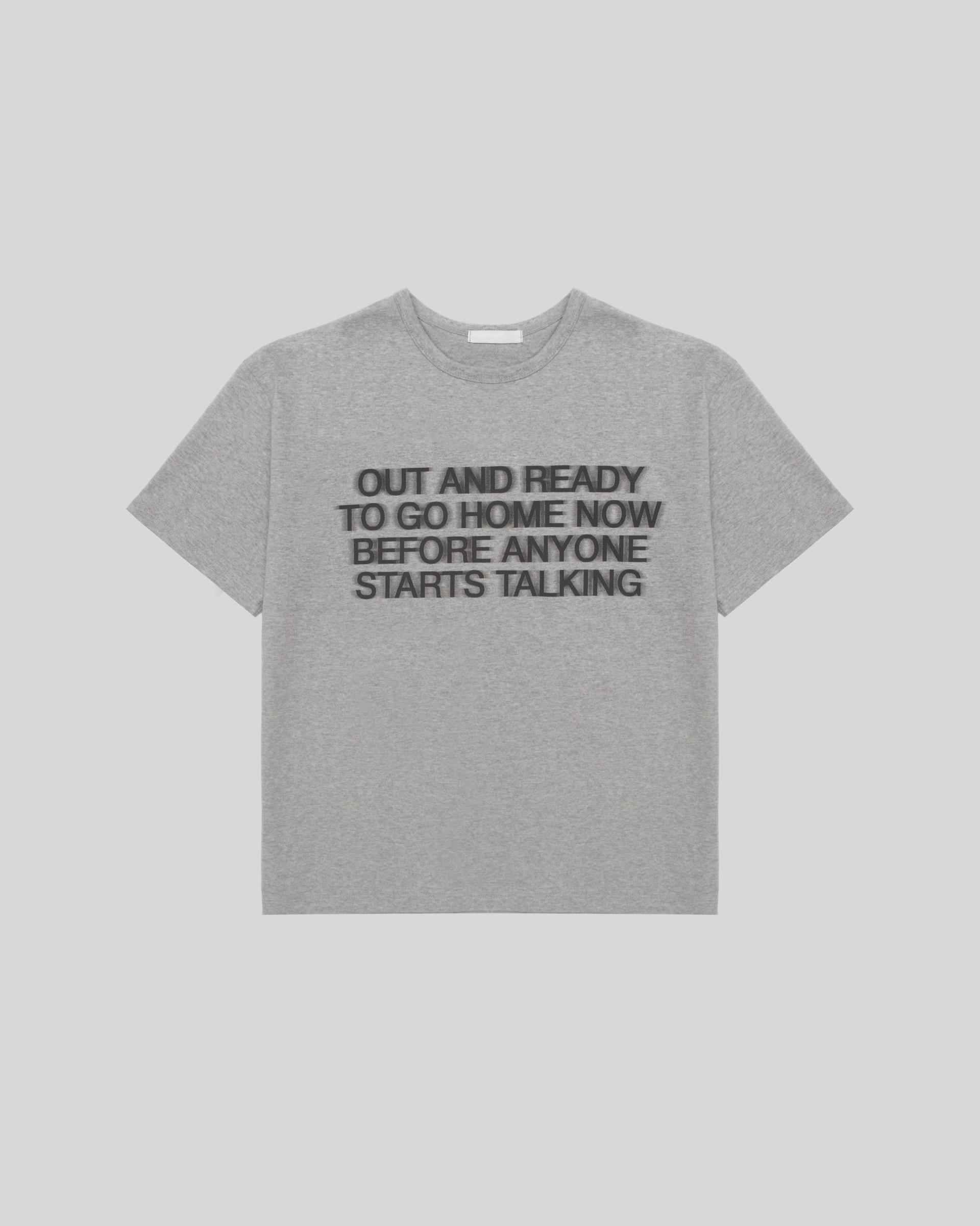 blur lettering half t-shirt