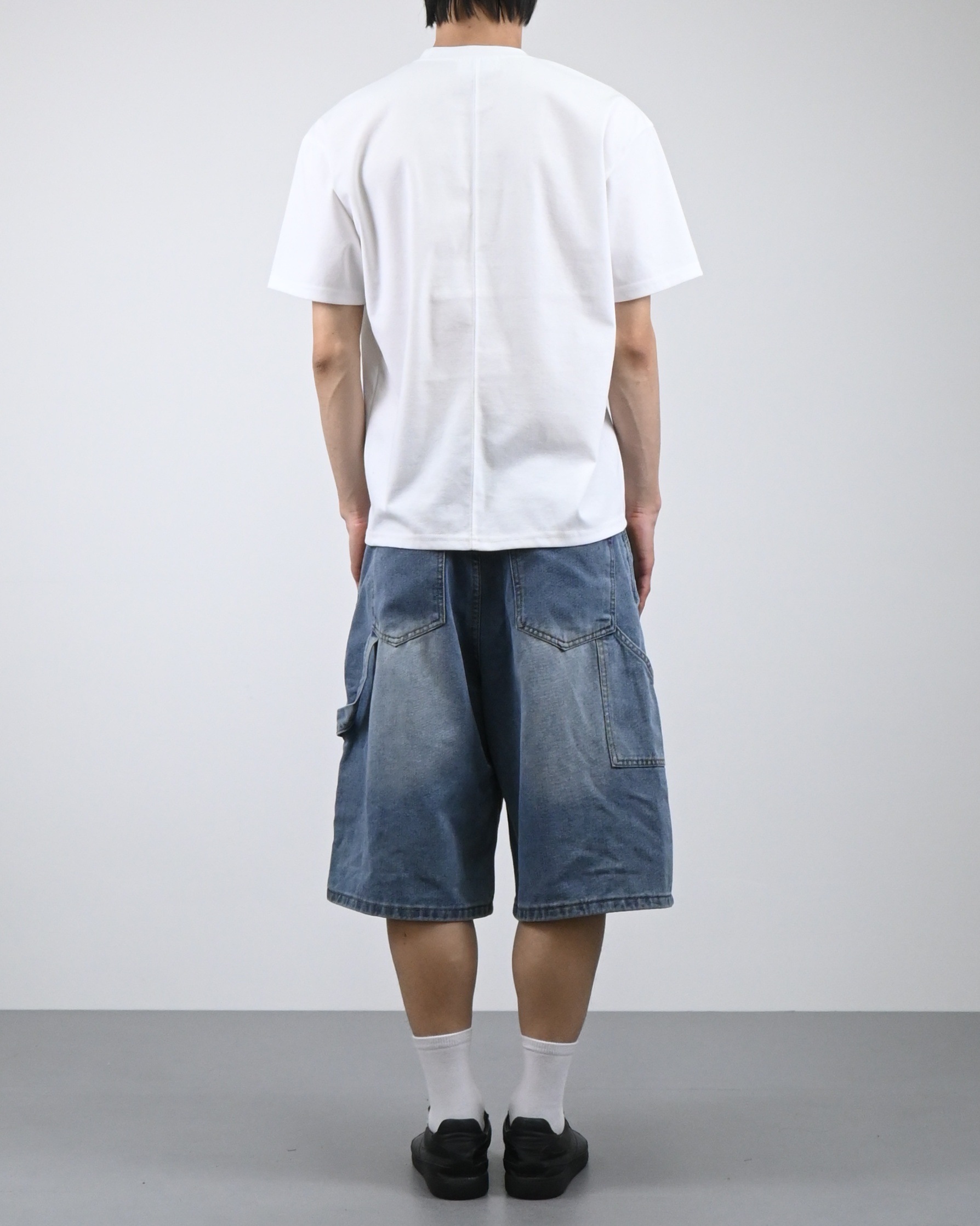 front shoulder line half t-shirt