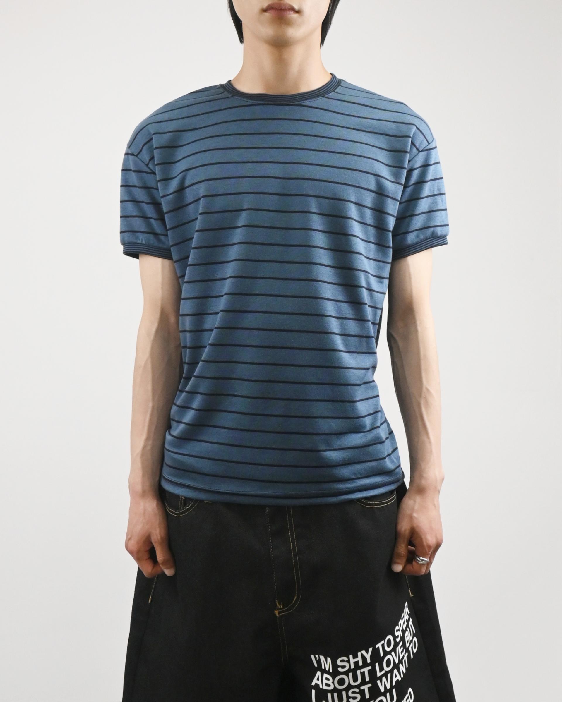 stripe ringer half t-shirt
