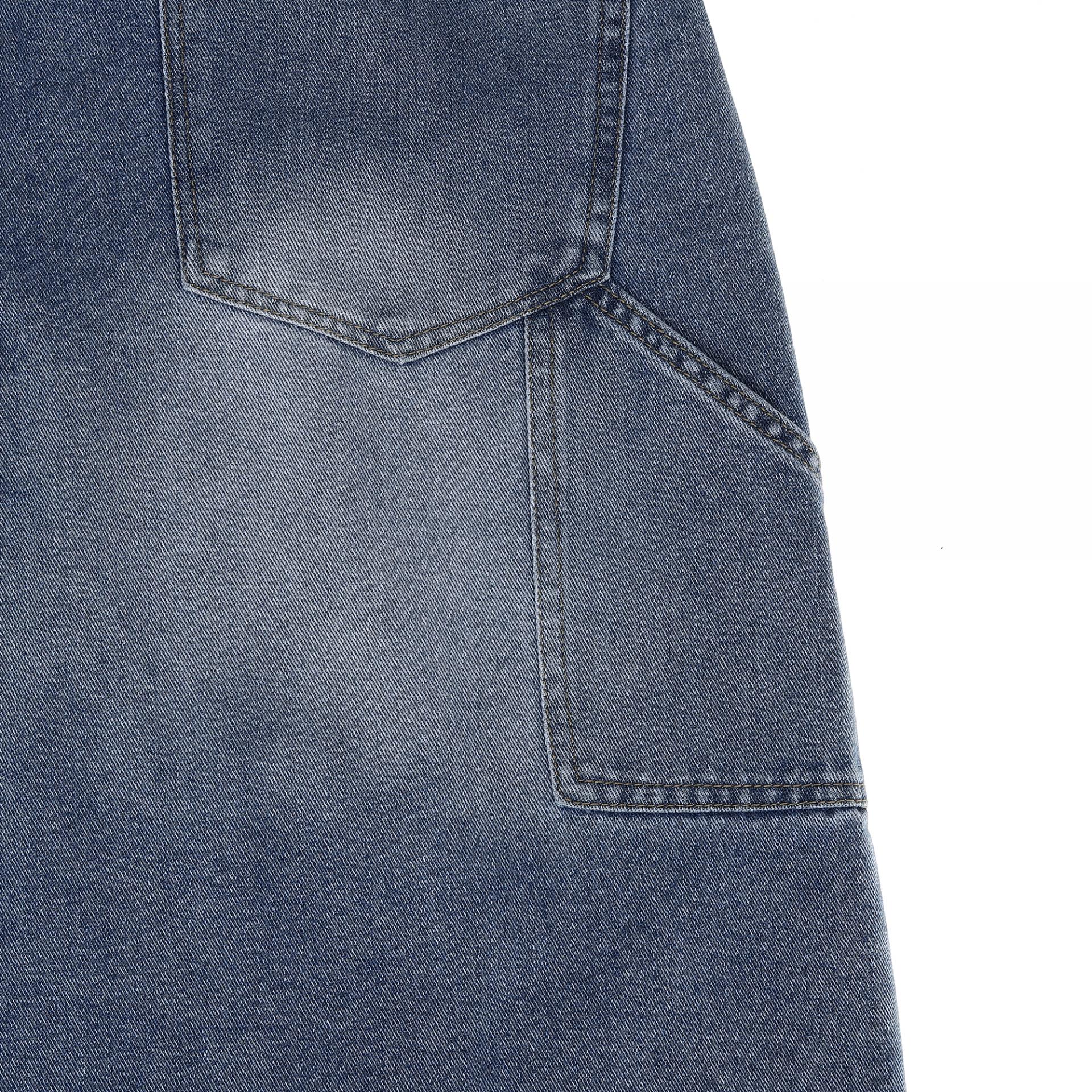 one tuck carpenter bermuda denim pants