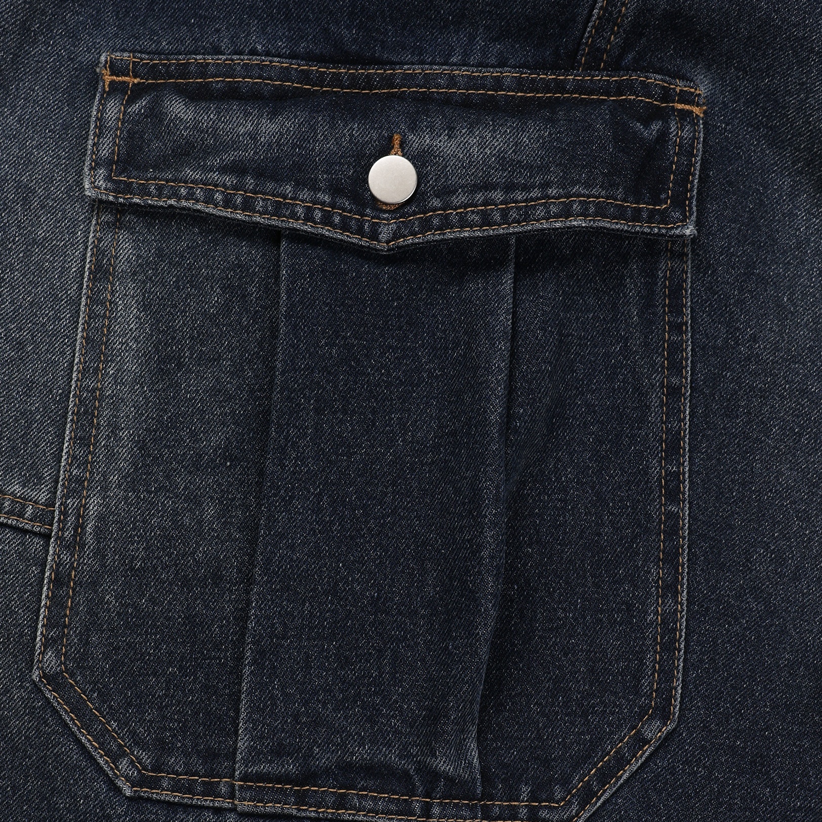 vintage washing cargo bermuda denim pants