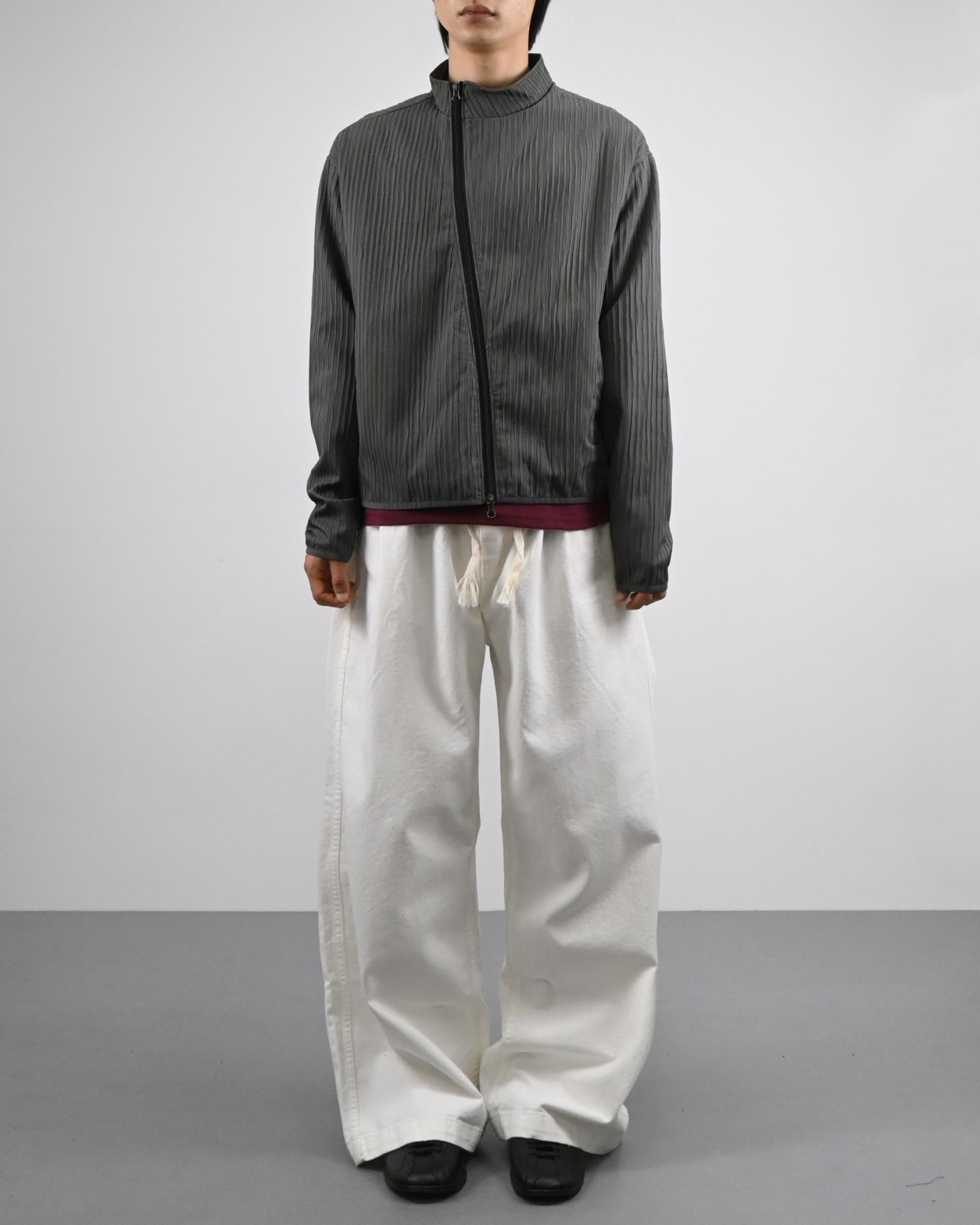 compose pleats diagonal zip-up