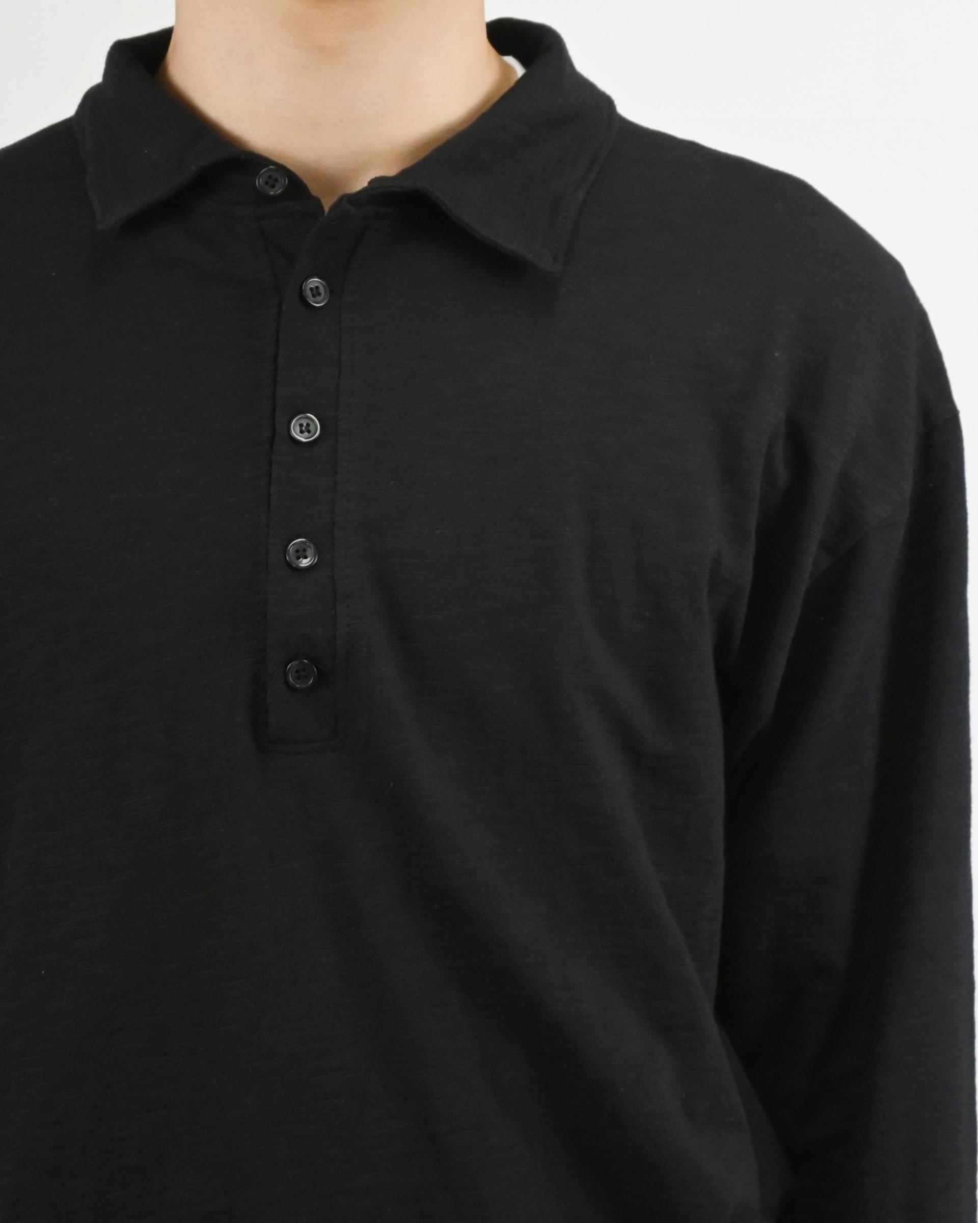 slub five burton collar t-shirt
