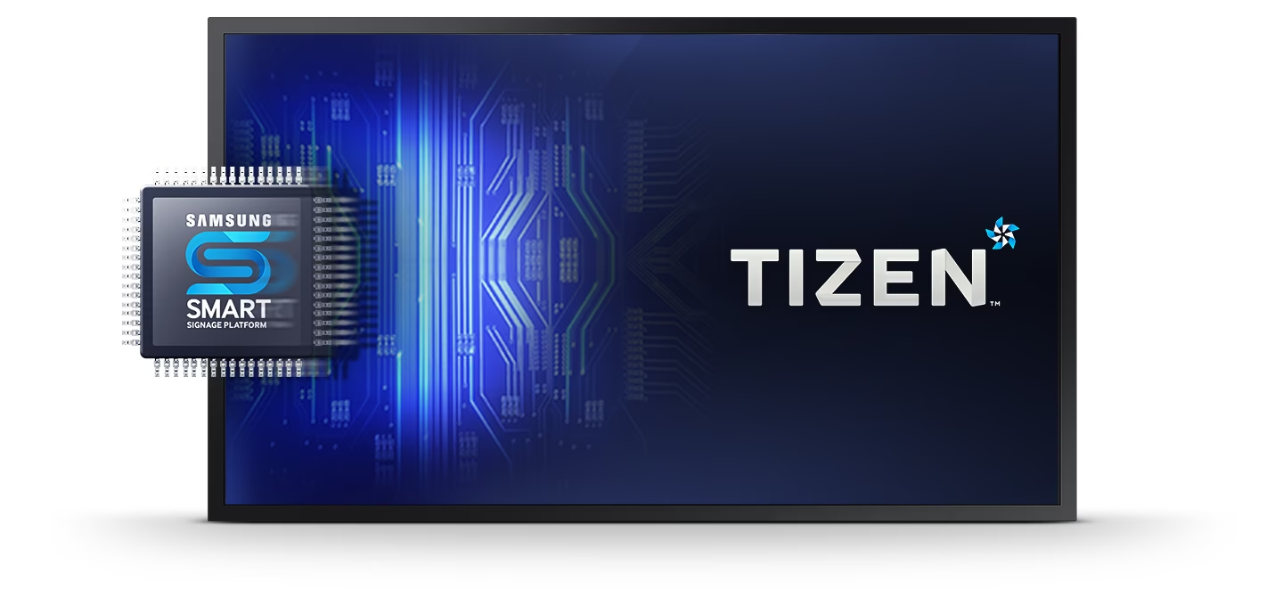 TIZEN OS 로고가 보이고 있습니다.