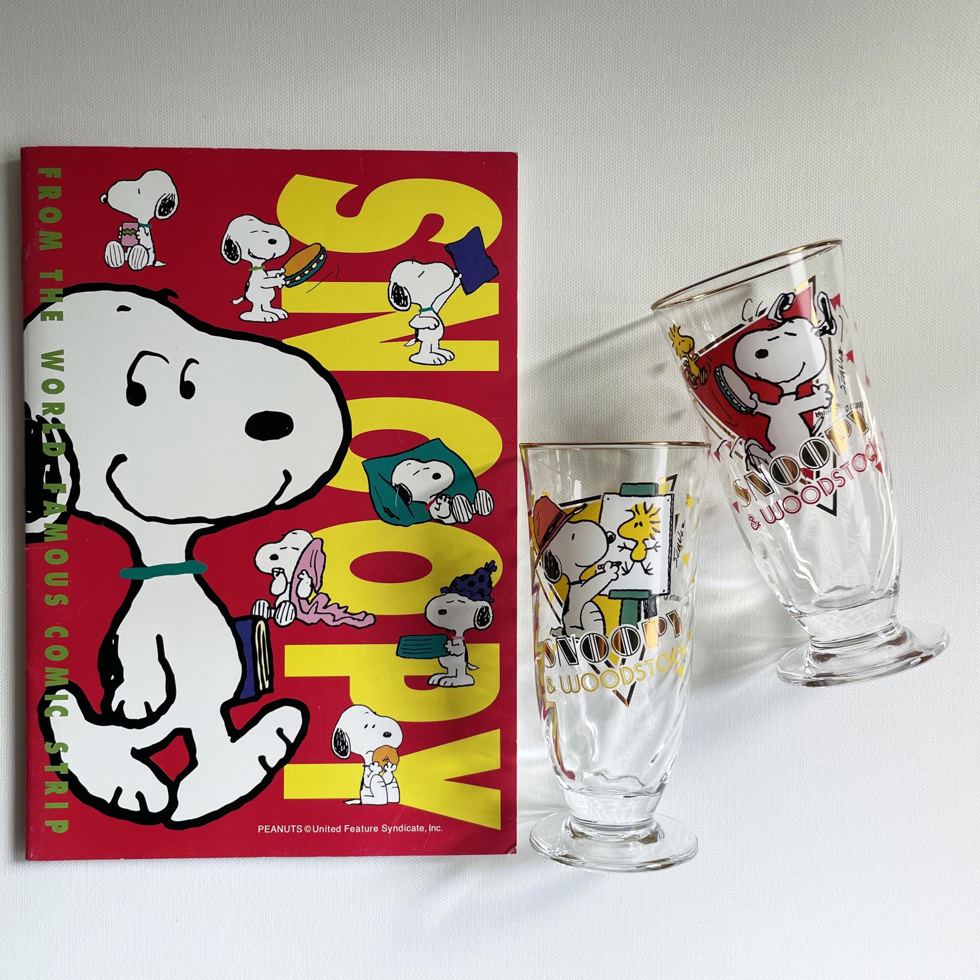 [VINTAGE] SNOOPY&WOODSTOCK GLASS