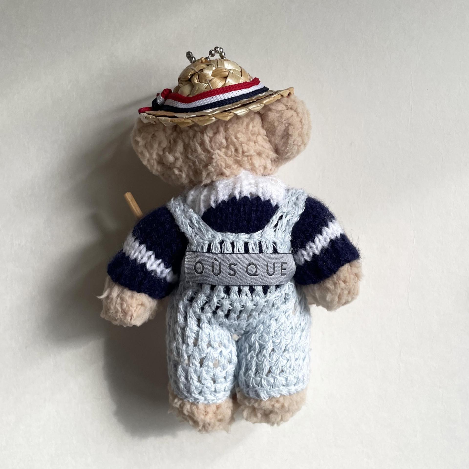 [ONLY OÙSQUE] STRAW HAT BEAR KEY CHAIN