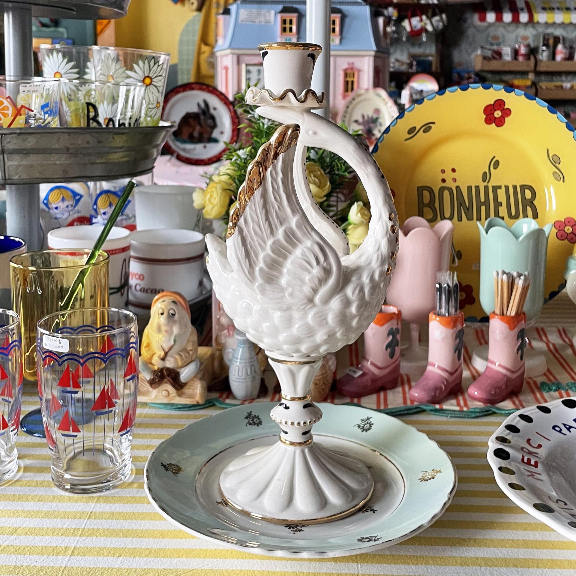[SELECT][MADE IN ITALY] SWAN CANDLE HOLDER