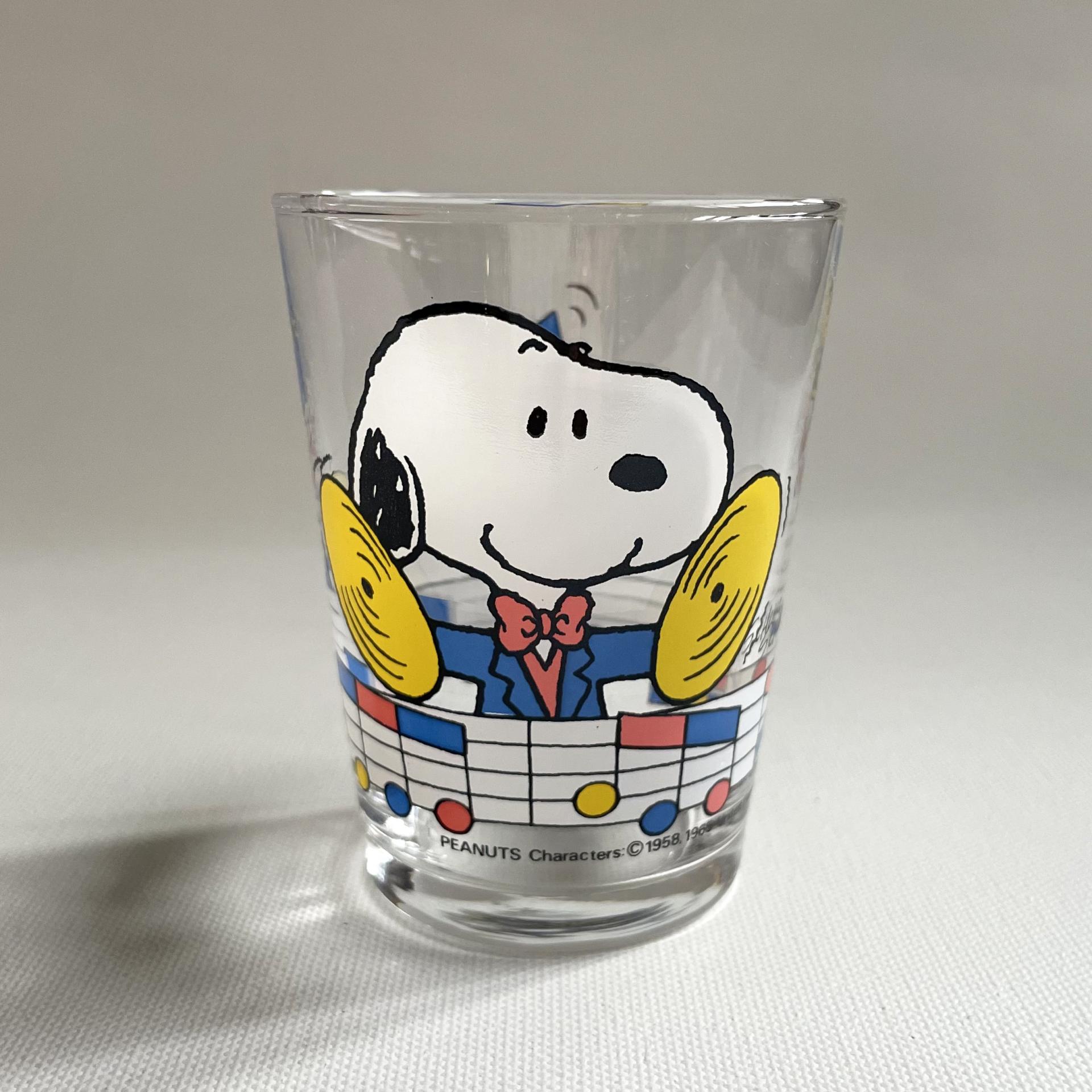 [VINTAGE] SNOOPY CYMBALS GLASS