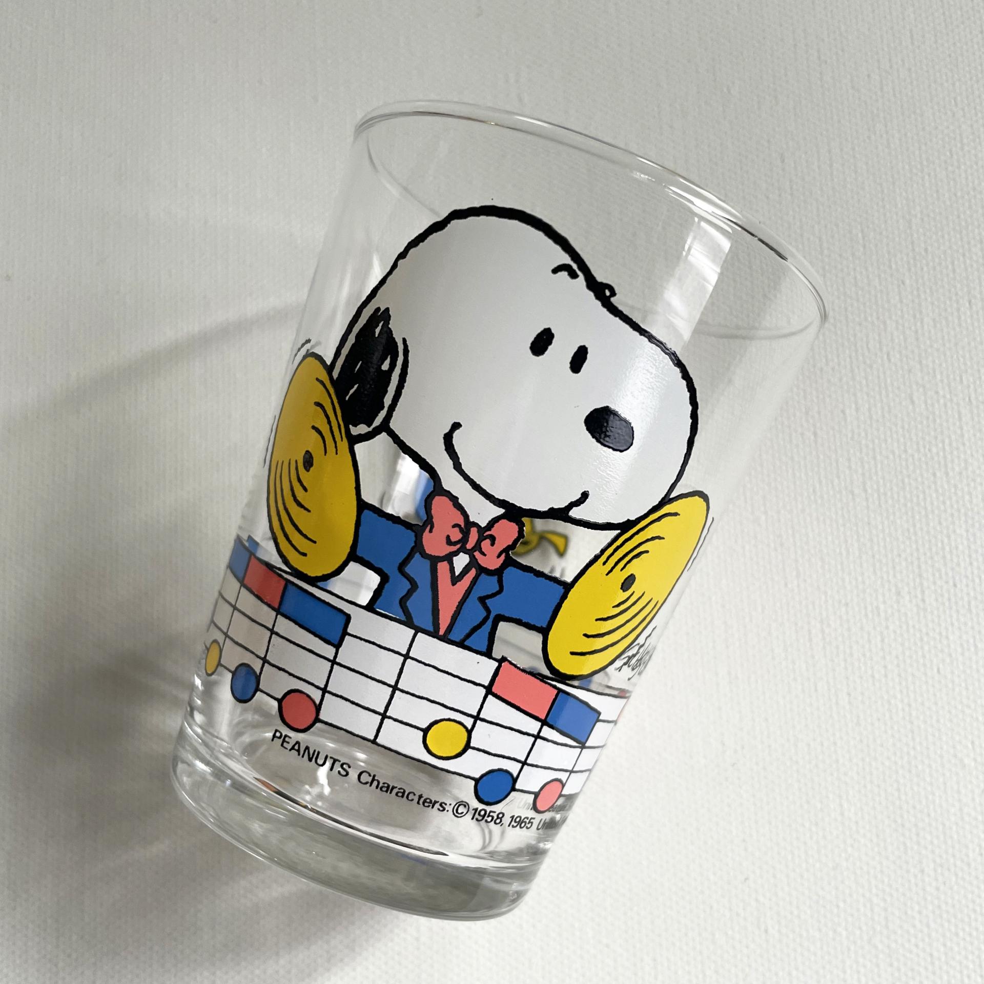 [VINTAGE] SNOOPY CYMBALS GLASS